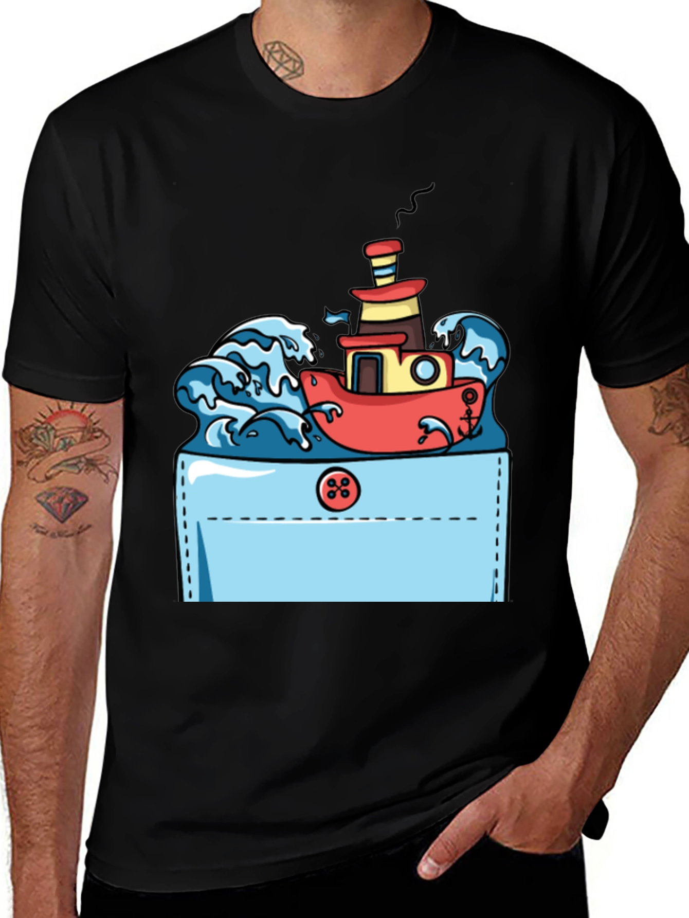 Variant 28 of Tugboat Pocket Graphic Tee