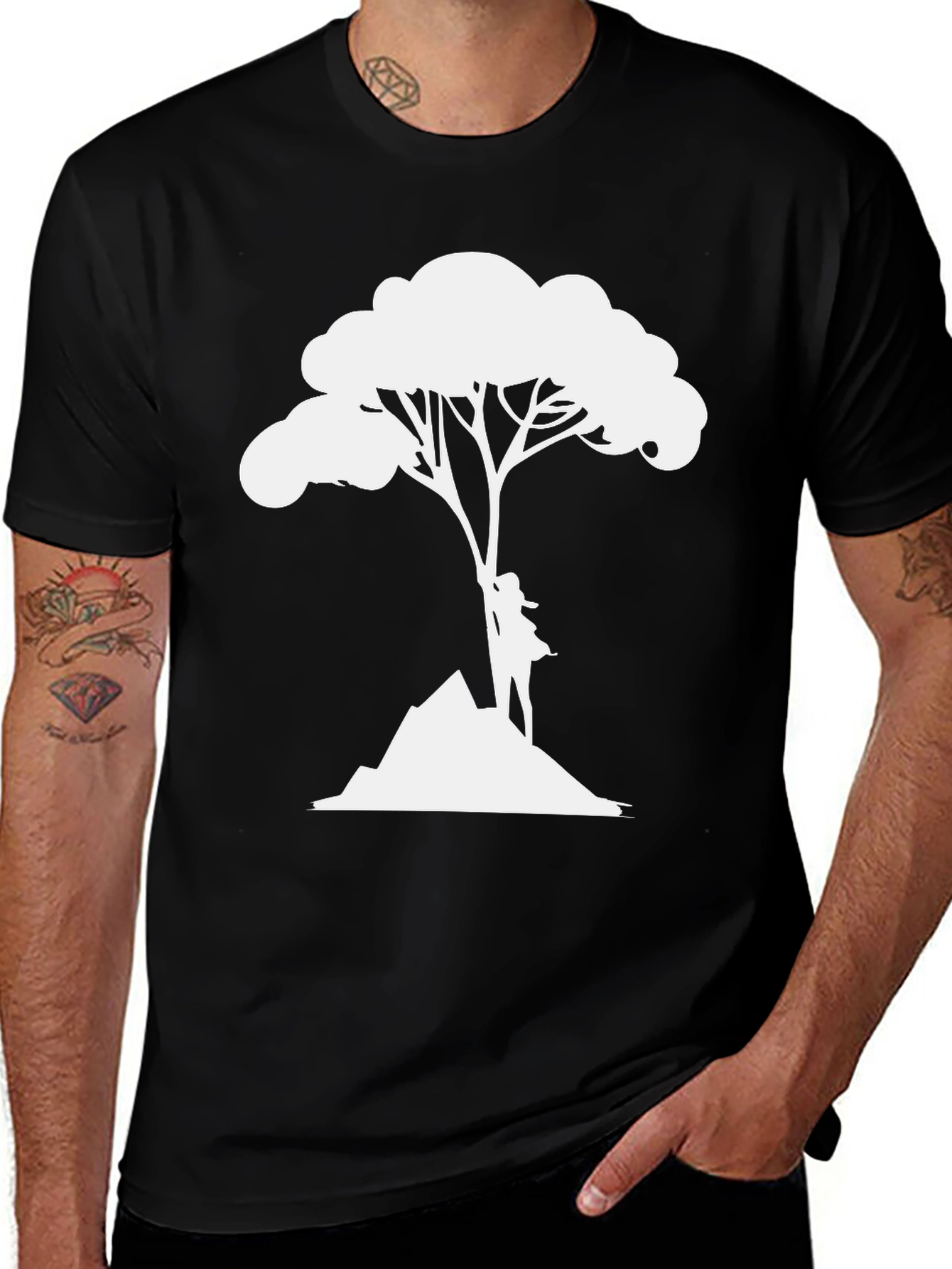 Variant 9 of Nature Silhouette Black T-Shirt