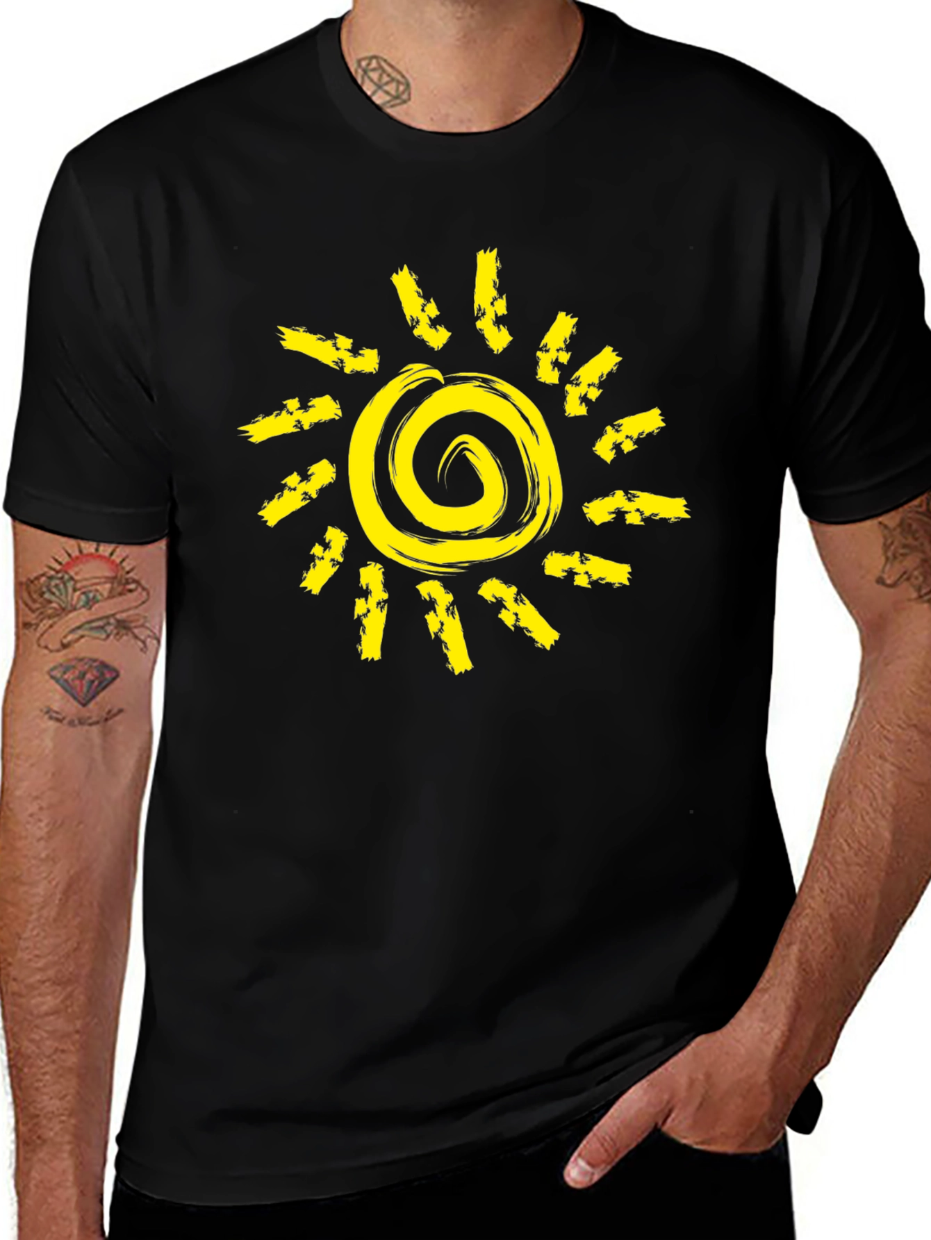 Variant 25 of Sunburst Graphic Tee - Stylish Casual Comfort
