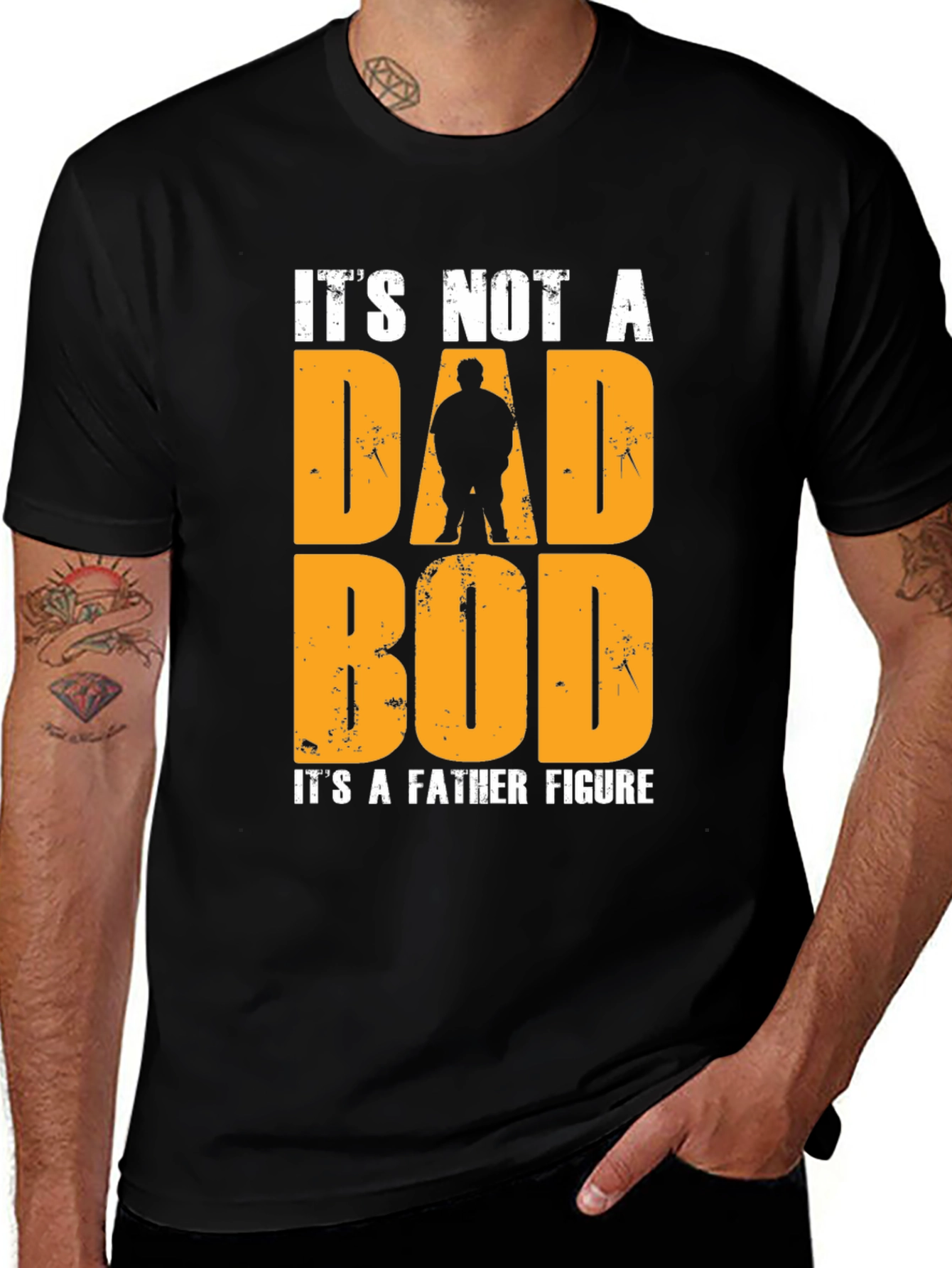 Funny Dad Bod Father Figure Graphic T-Shirt