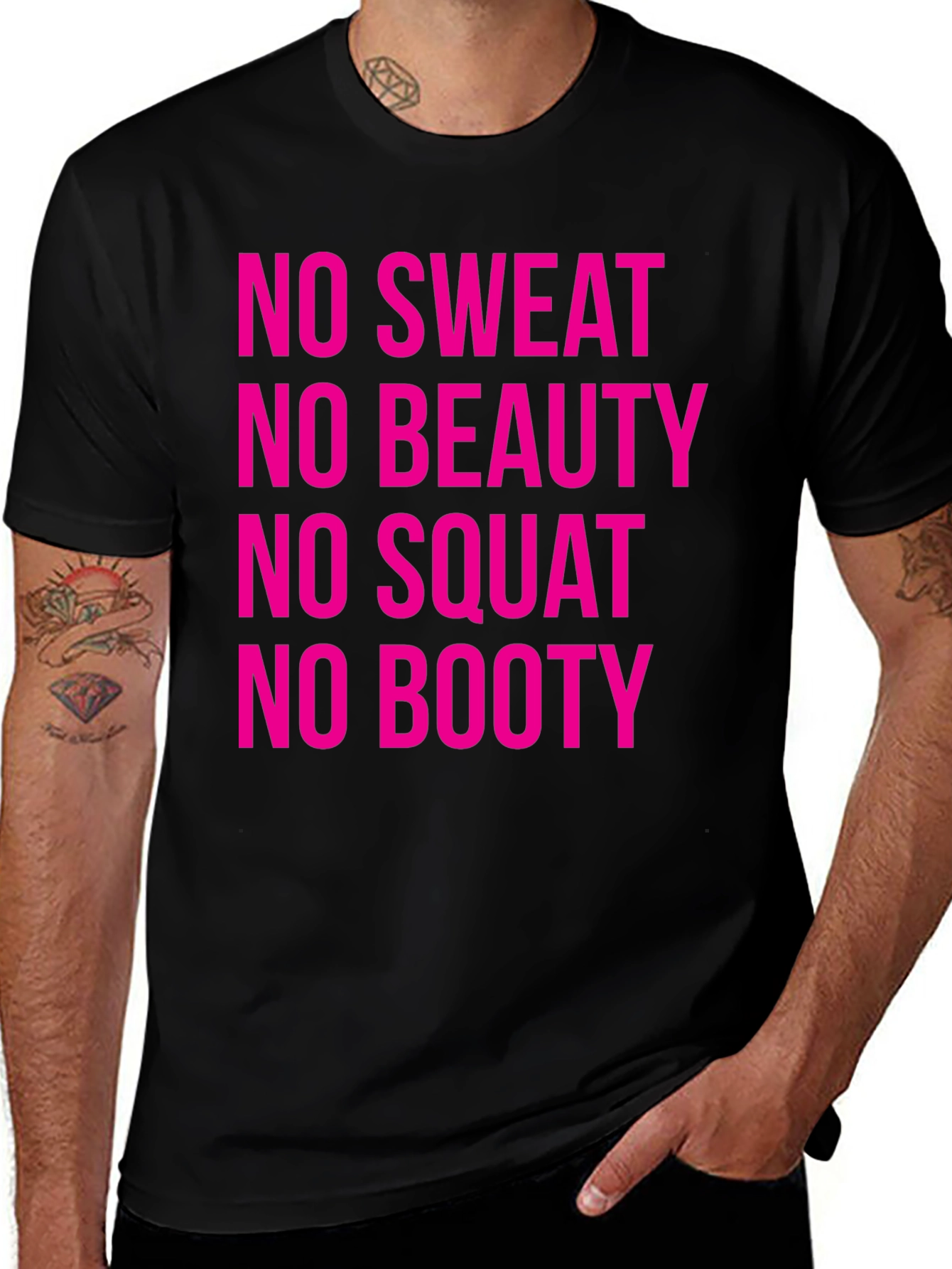 Variant 28 of No Sweat, No Booty Graphic Tee