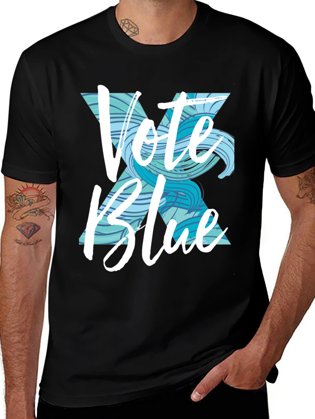 Vote Blue Graphic Tee - Support Democracy