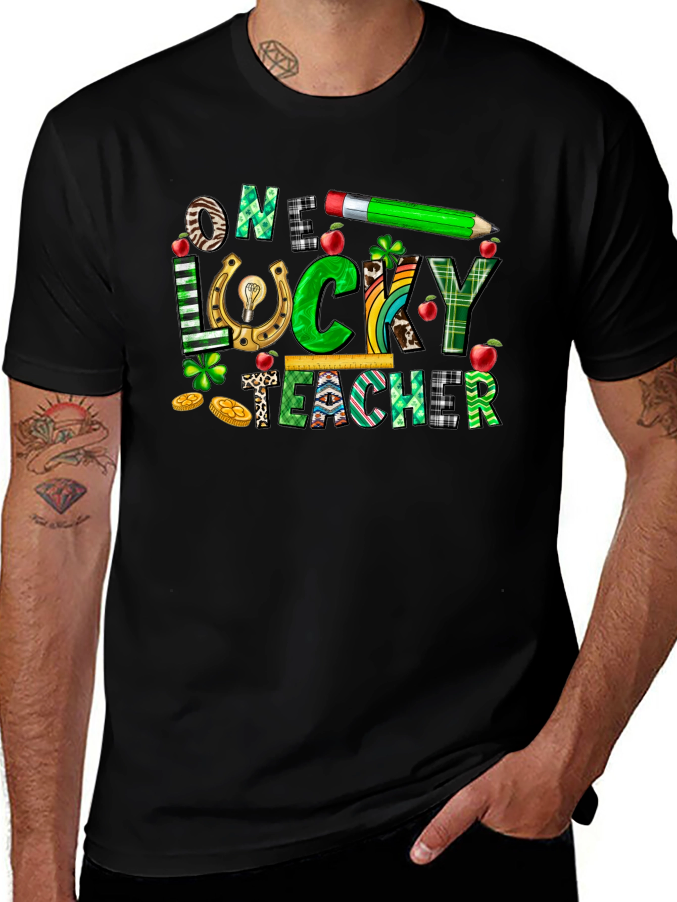Variant 20 of Lucky Teacher St. Patrick's Day Graphic Tee
