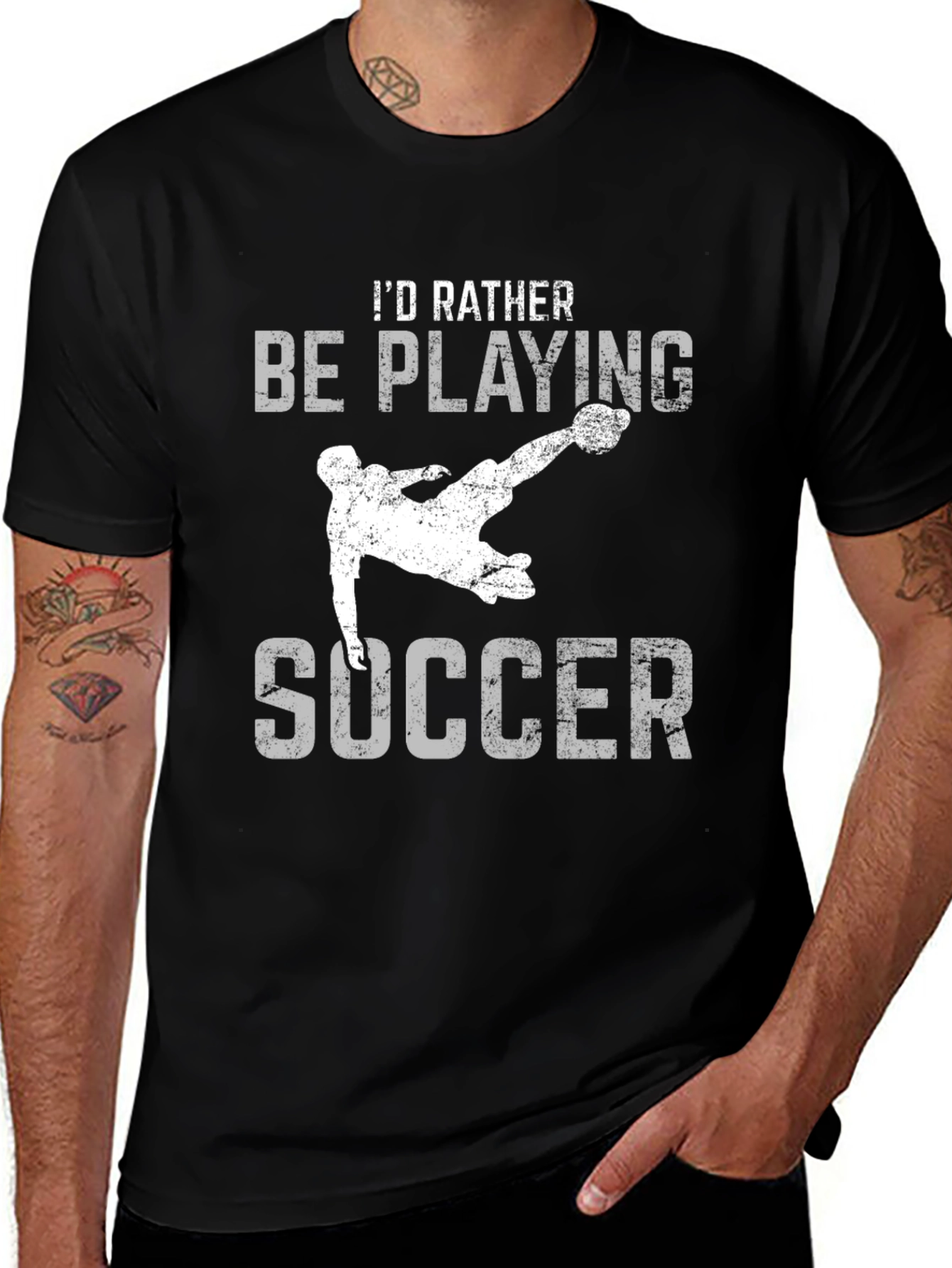 Variant 18 of Soccer T-Shirt - I'd Rather Be Playing