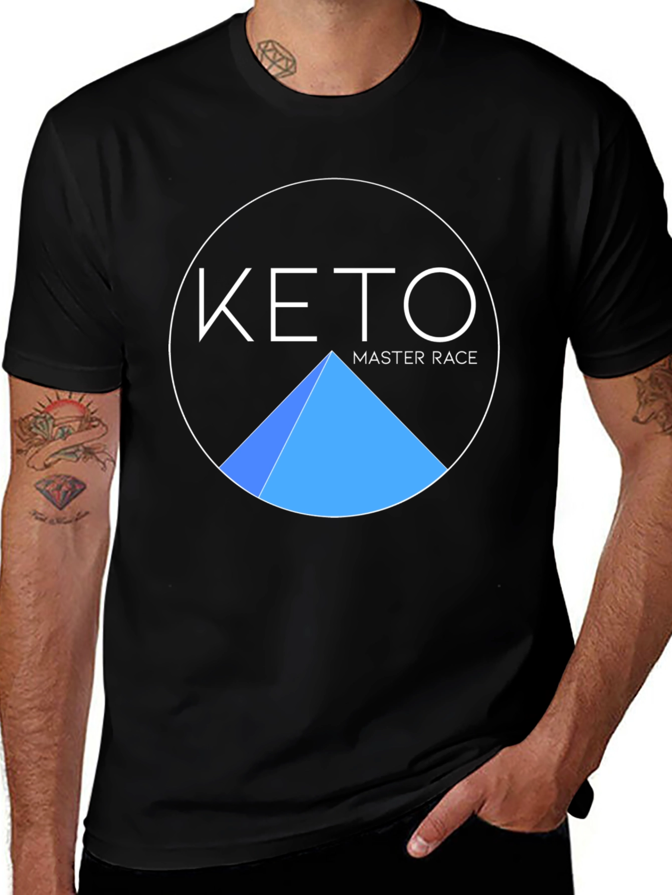 Variant 4 of Keto Master Race Graphic Tee - Black, Comfortable Fit