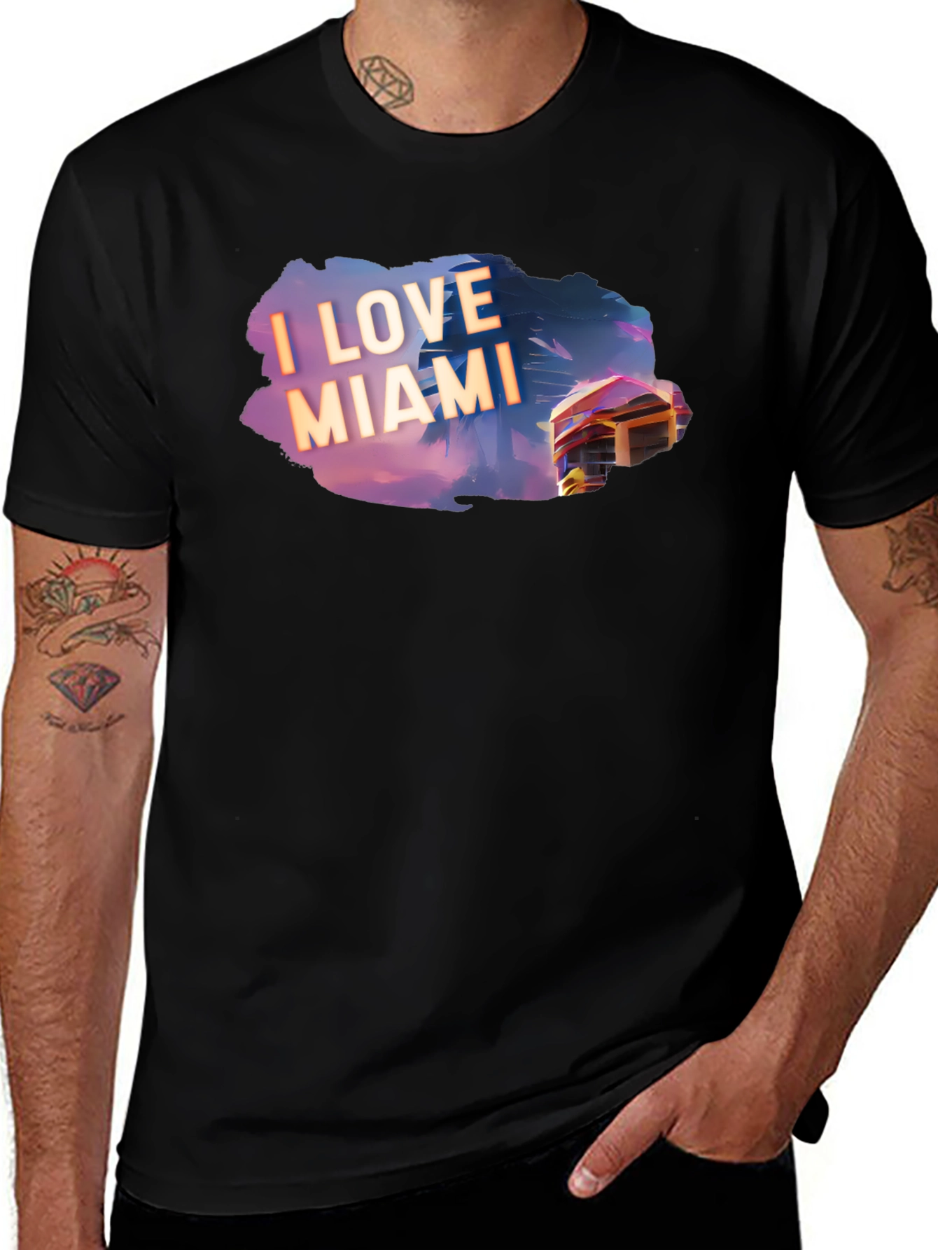 I Love Miami Graphic Tee - Black T-Shirt