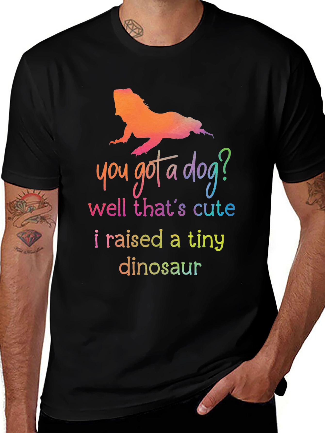 Variant 23 of Funny Bearded Dragon 'Tiny Dinosaur' T-Shirt