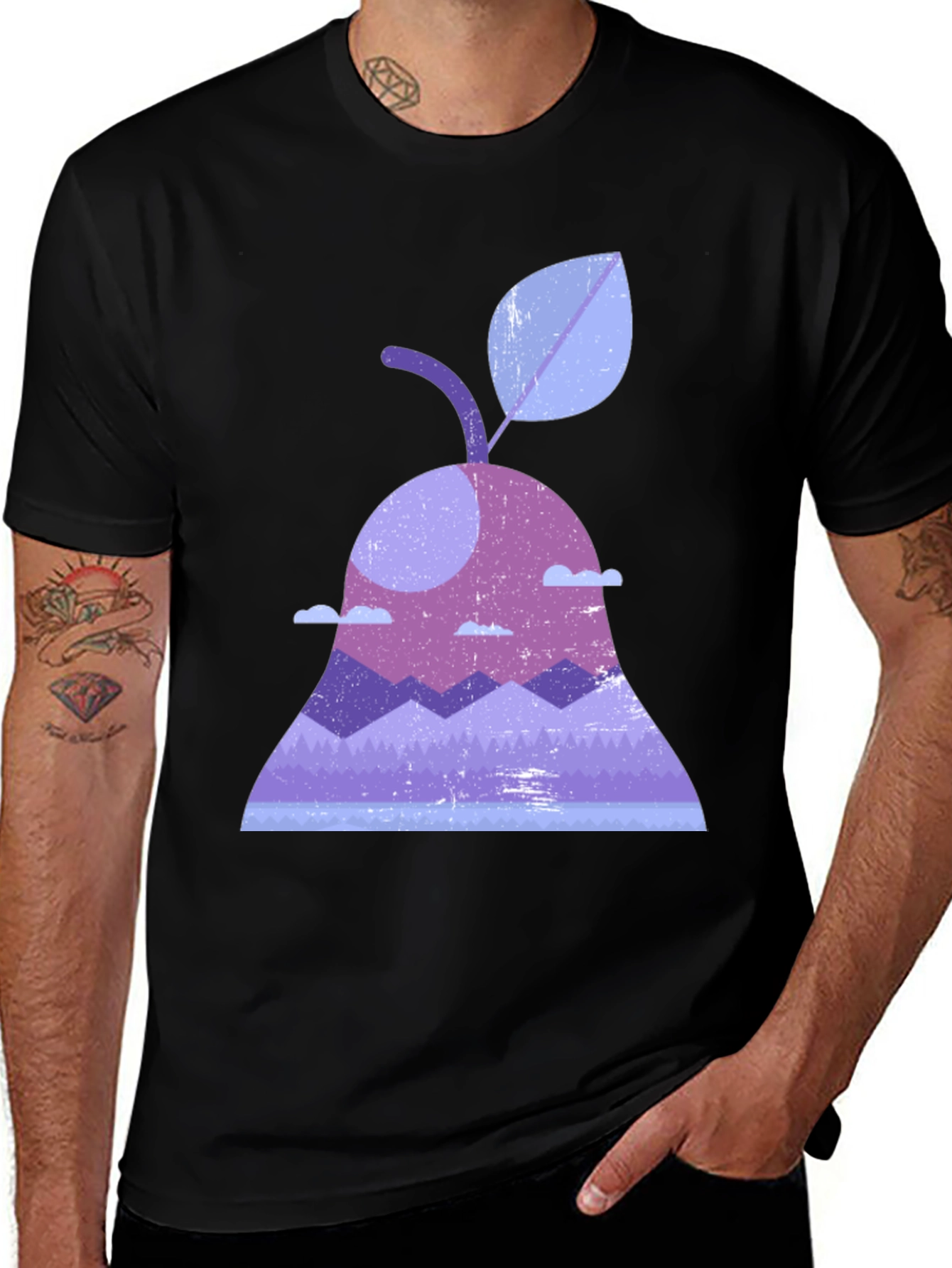 Variant 4 of Abstract Pear Mountainscape Graphic Tee