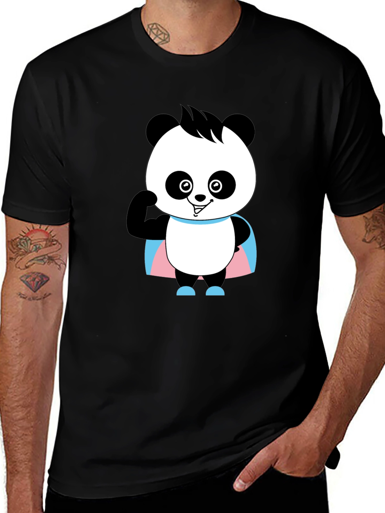 Variant 3 of Panda Trans Pride T-Shirt - Super Cute!