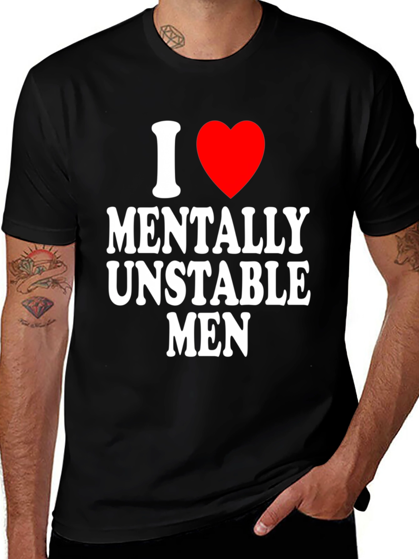 Variant 9 of I Heart Mentally Unstable Men - Graphic Tee