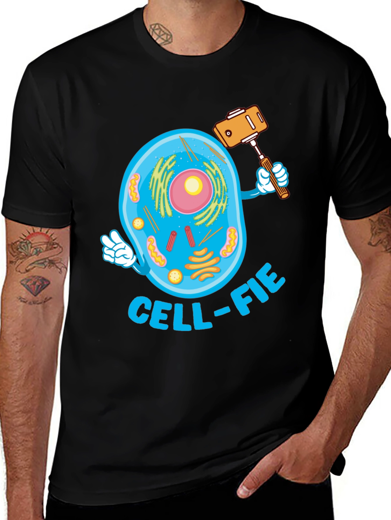 Cell-fie T-Shirt Funny Biology Pun Tee