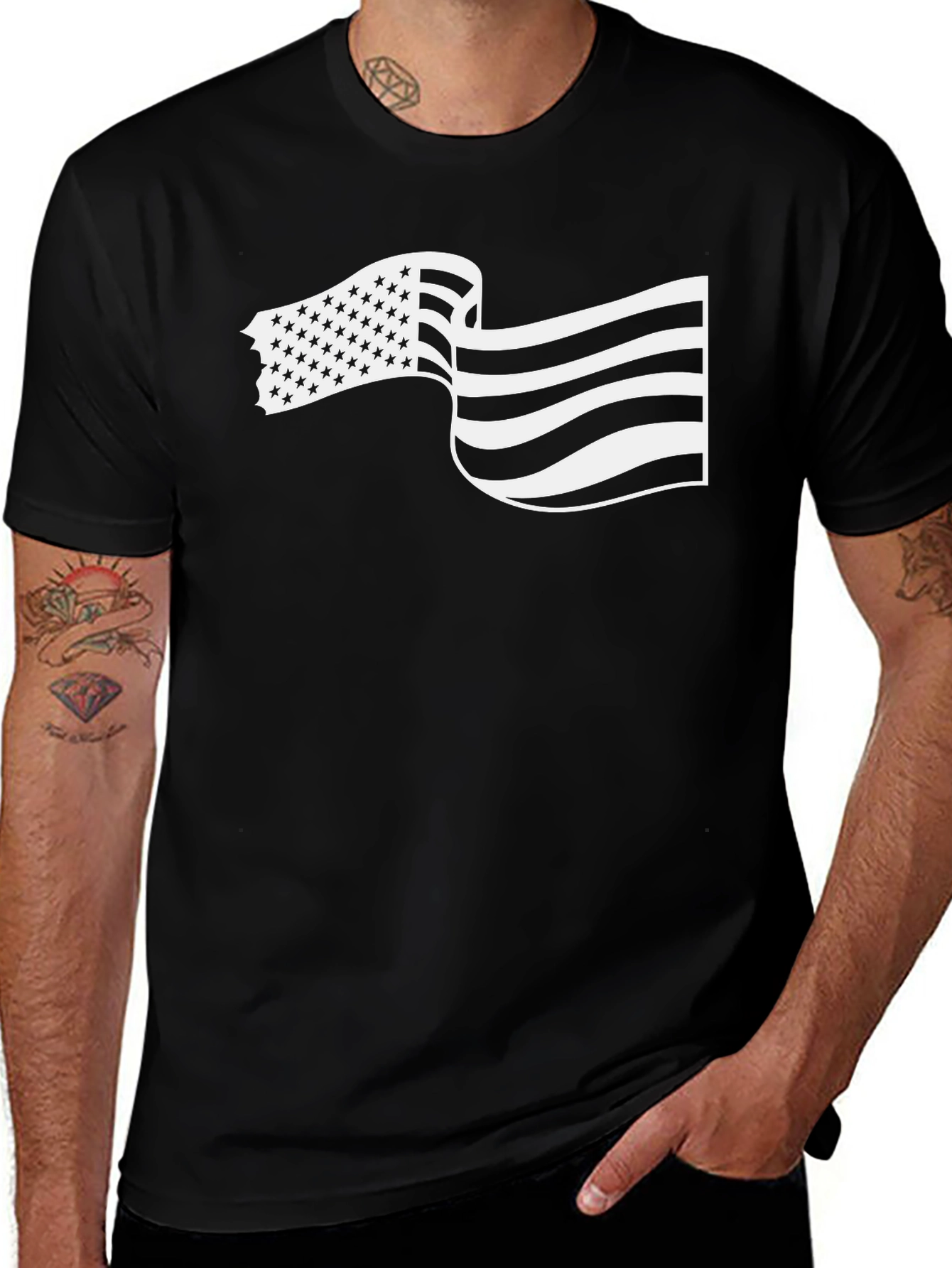 American Flag Graphic Tee - Patriotic Style