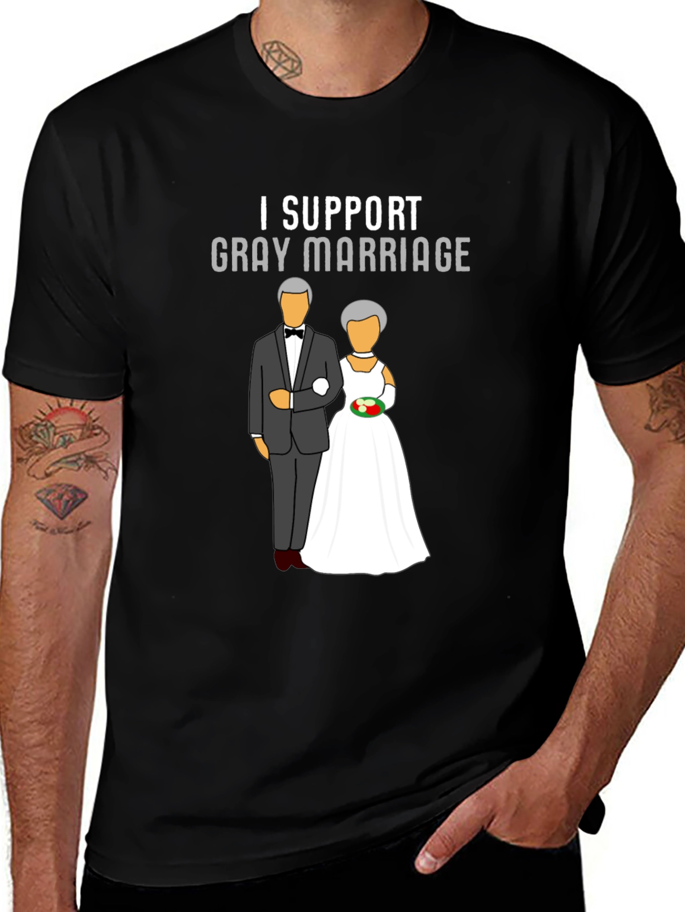 Variant 27 of I Support Gray Marriage Graphic T-Shirt