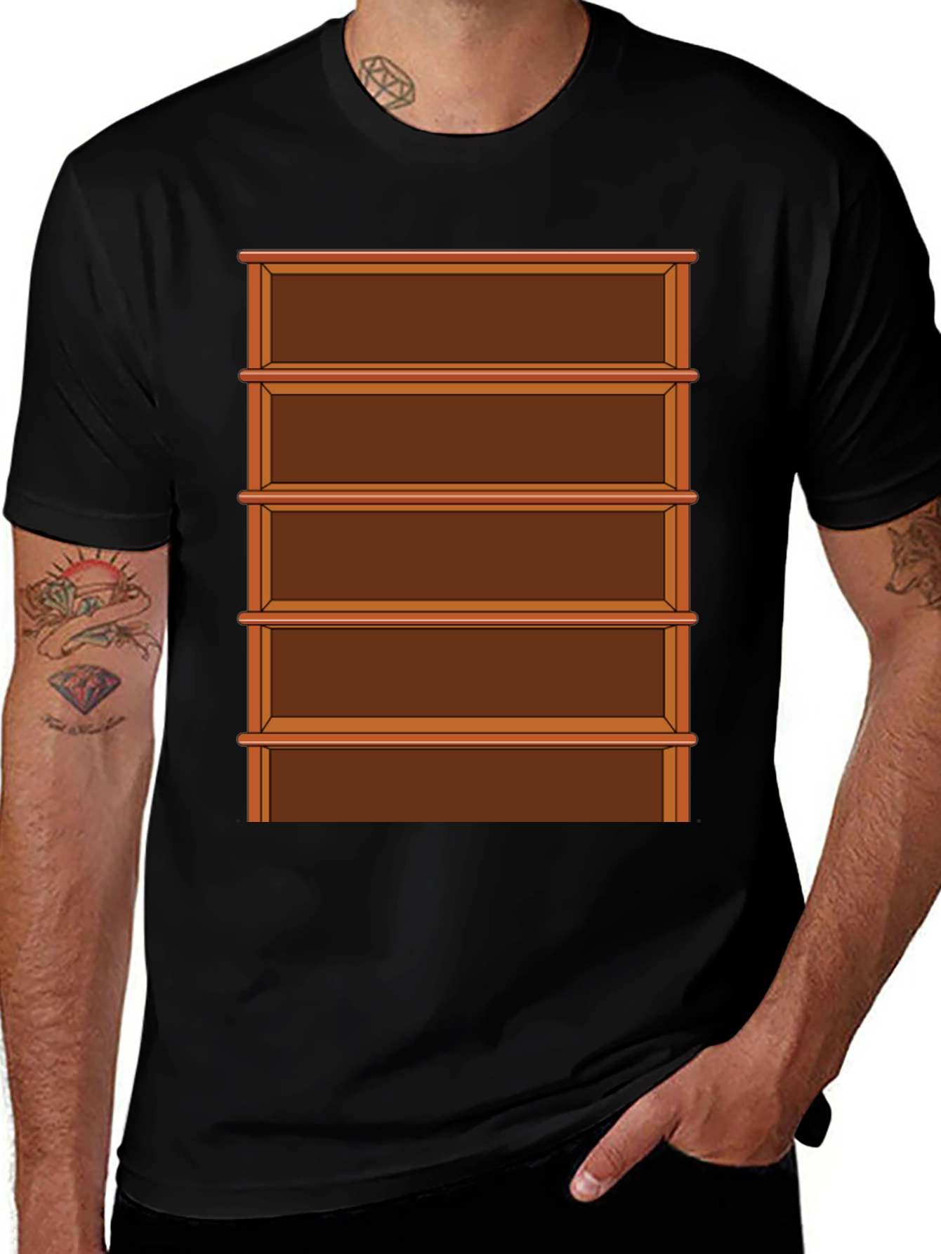 Shelf Graphic T-Shirt - Book Lover Tee