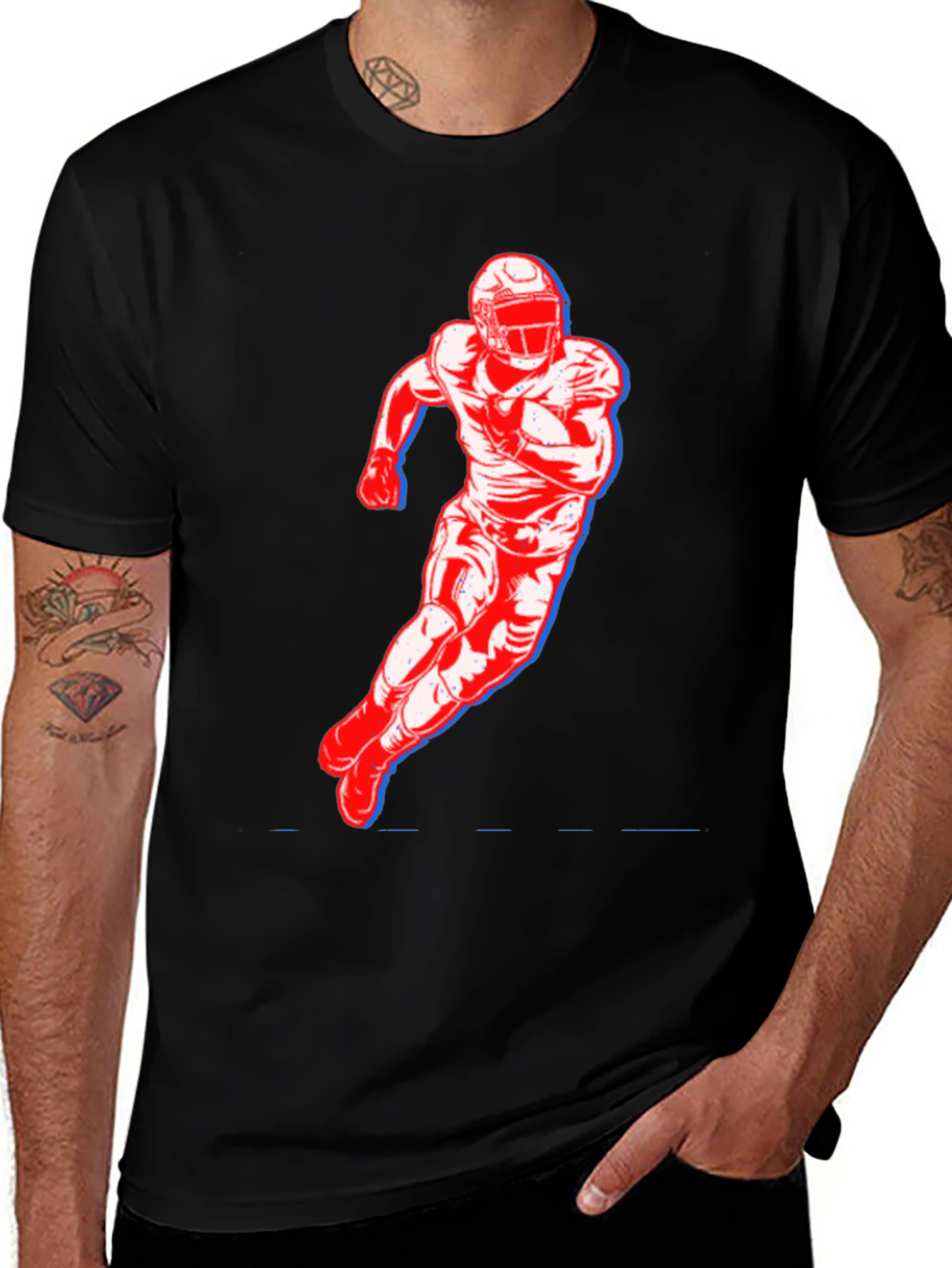 Variant 29 of Football Player Graphic Tee