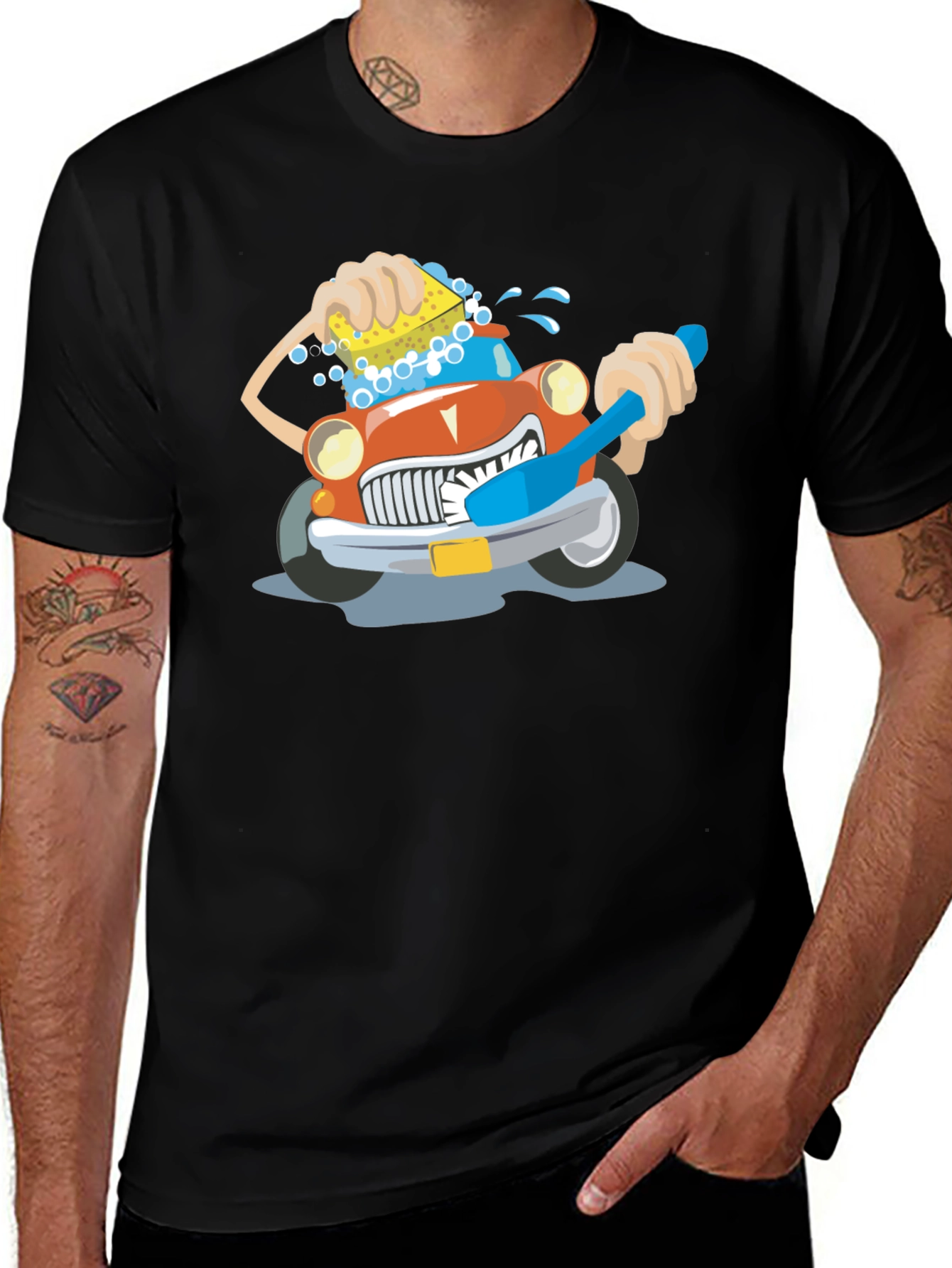 Variant 6 of Cartoon Car Wash Graphic T-Shirt