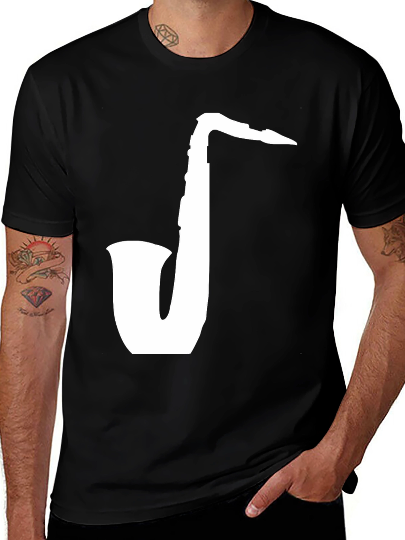 Variant 5 of Saxophone Graphic Tee - Cool Music Lover Shirt