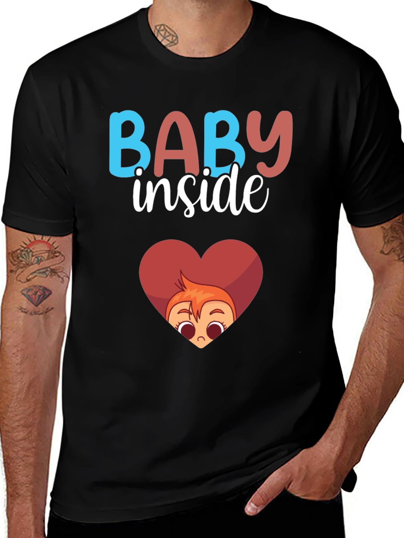 Baby Inside Cute Cartoon T-Shirt