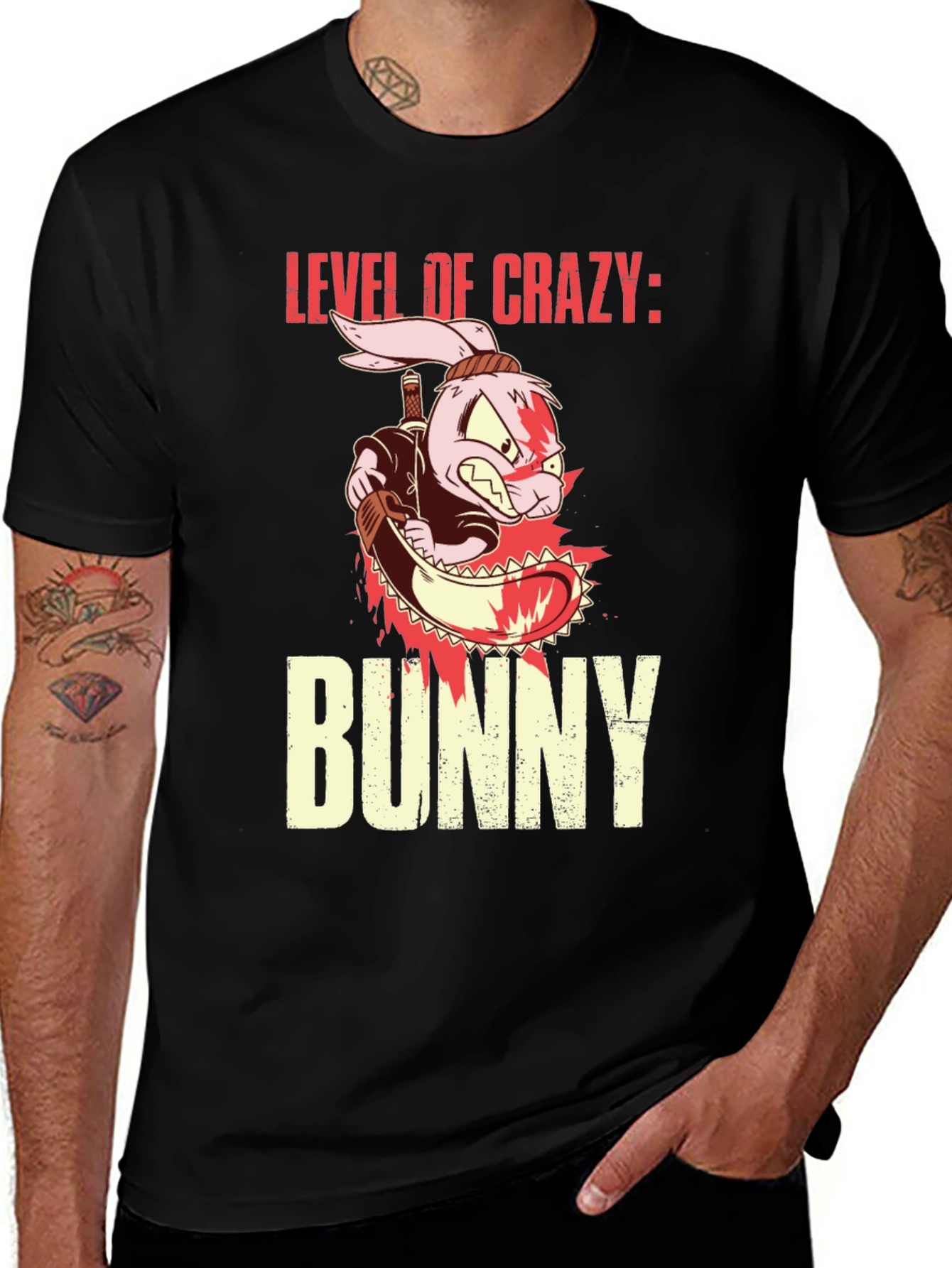 Variant 18 of Level of Crazy Bunny T-Shirt