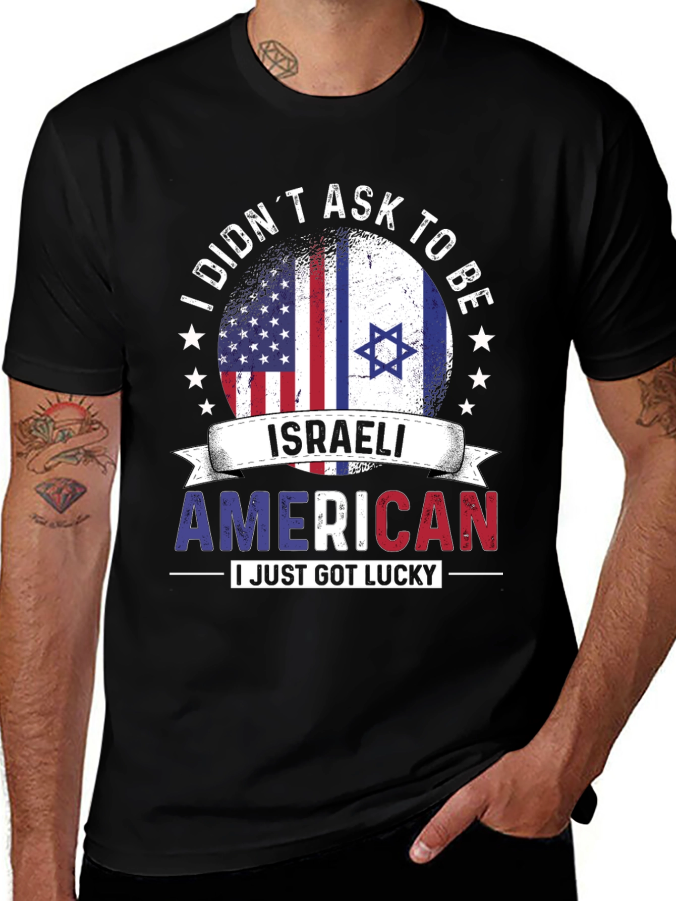 Israeli American Pride T-Shirt - Lucky Dual Citizen Tee