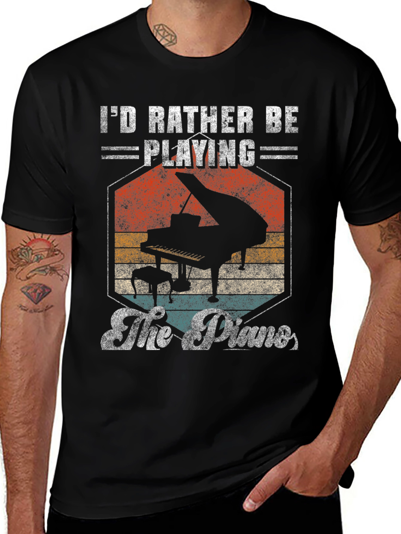 Variant 29 of I'd Rather Be Playing The Piano T-Shirt