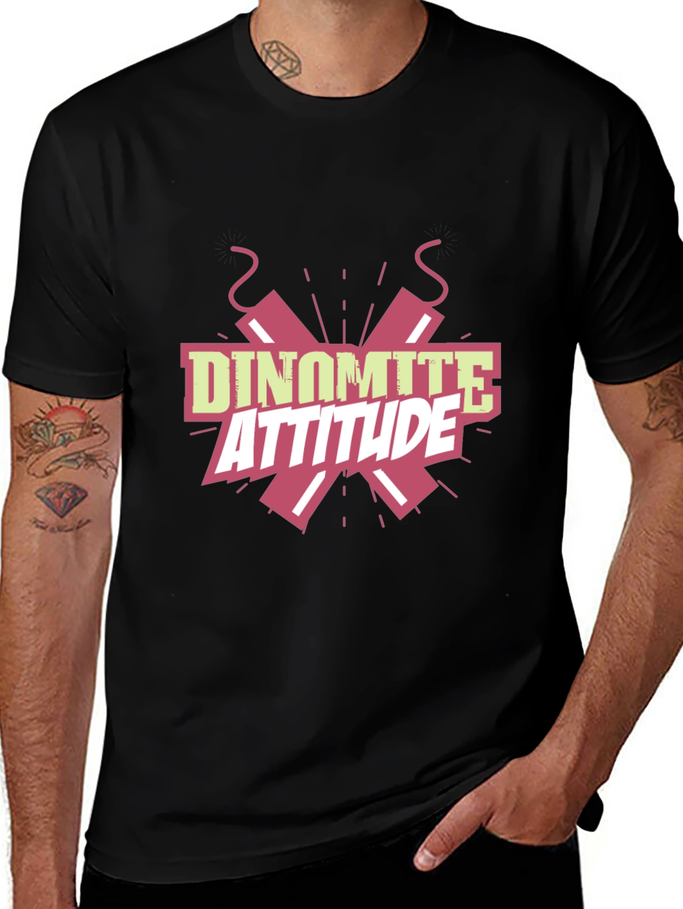 Variant 22 of Dinomite Attitude Graphic Tee - Black