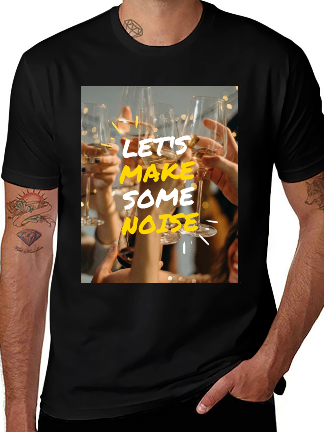 Variant 21 of Let's Make Some Noise Black Tee