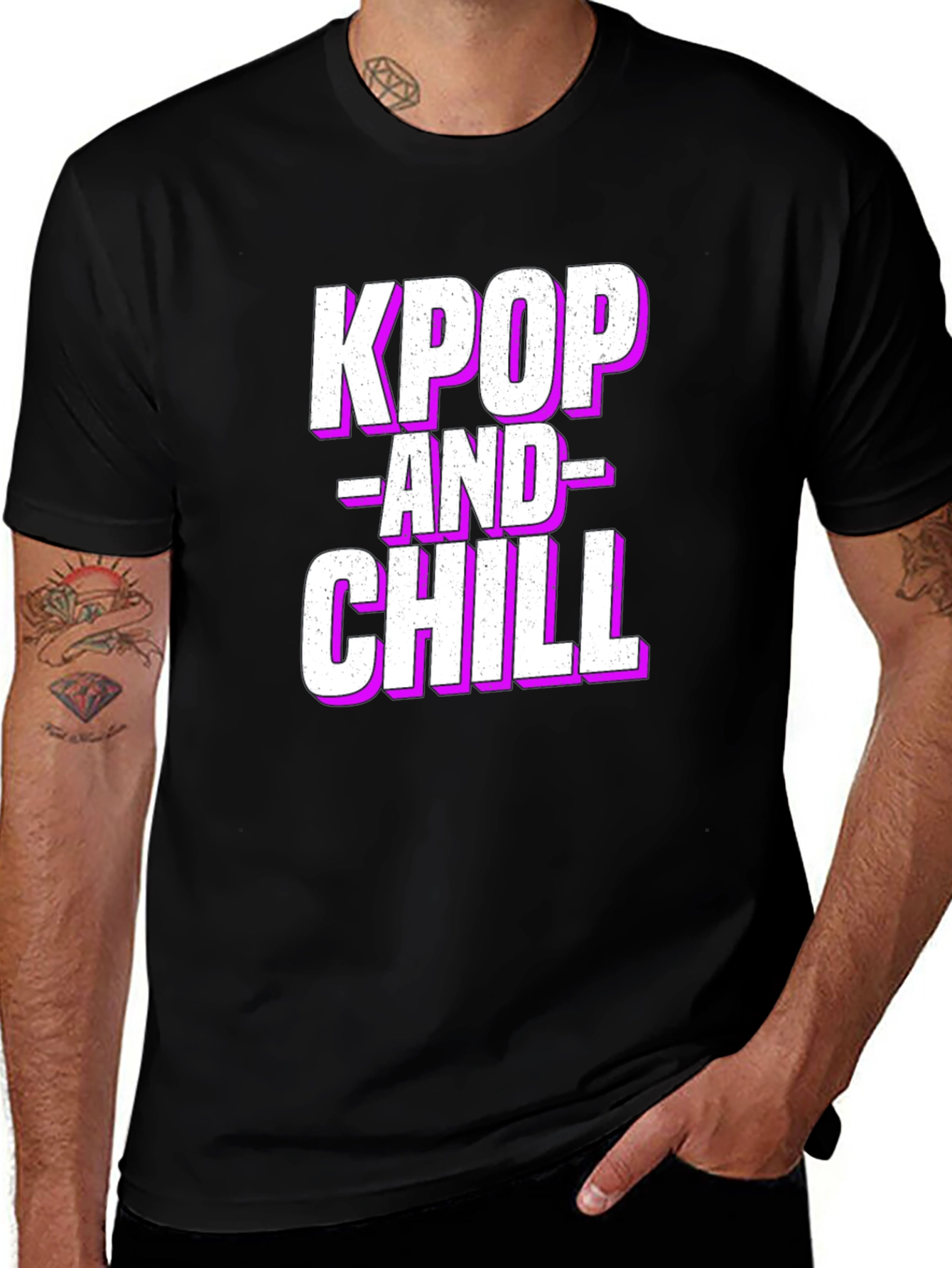 Kpop and Chill Graphic Tee - Stylish Trendy Shirt