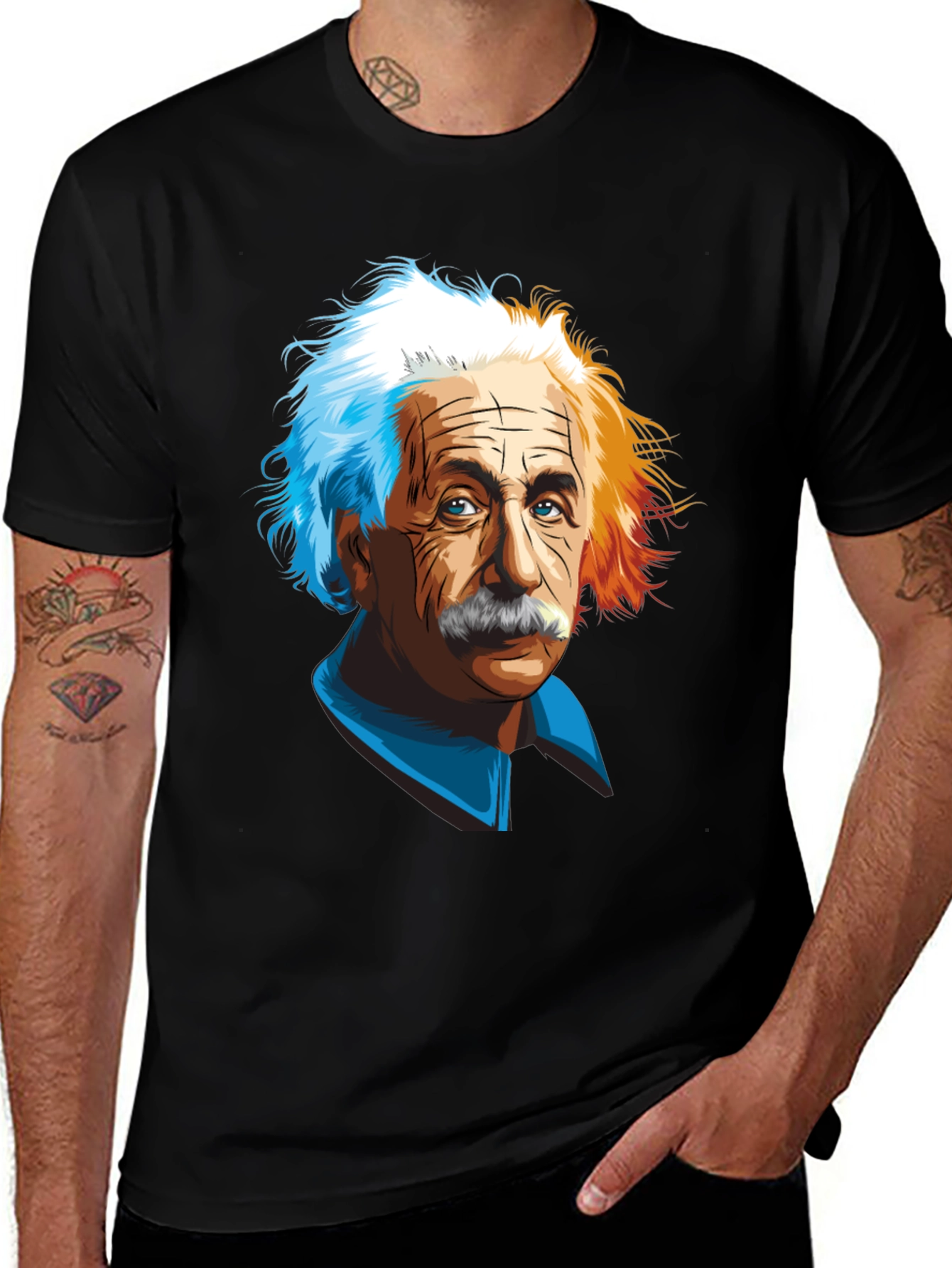 Einstein Graphic T-Shirt - Black