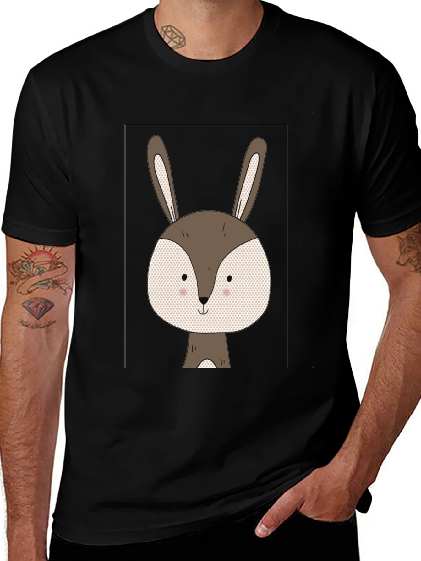 Variant 18 of Cute Bunny Graphic Tee - Soft Cotton Blend