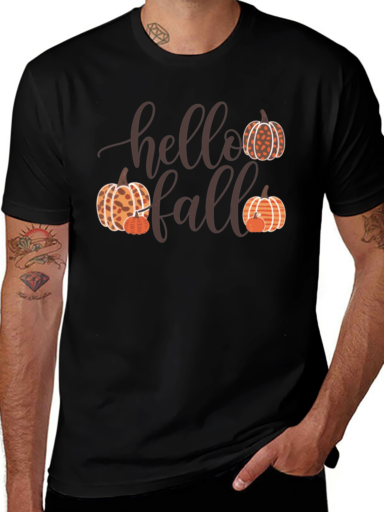 Variant 21 of Hello Fall Pumpkin T-Shirt