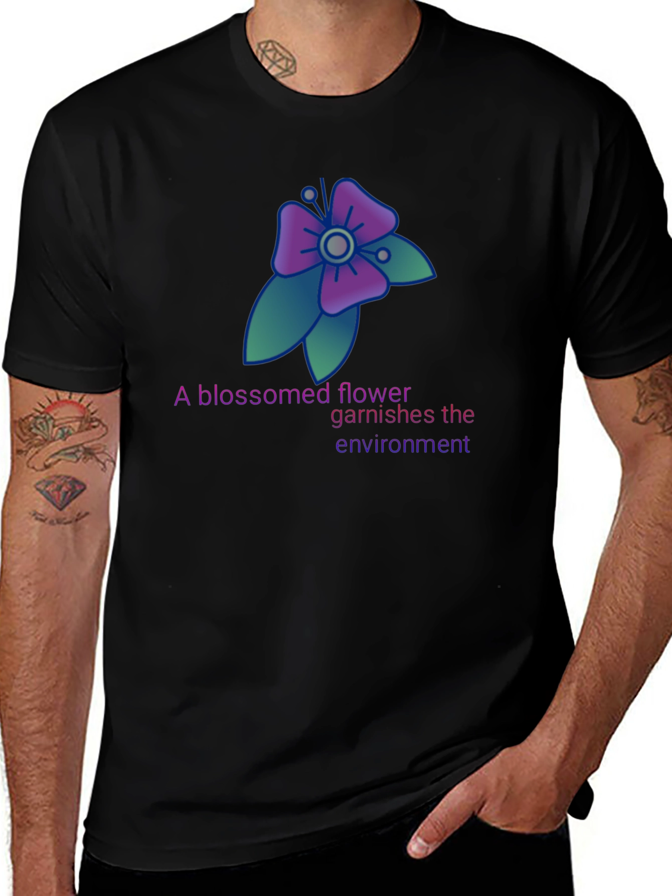 Variant 8 of Floral Graphic T-Shirt - Blossomed Flower Design