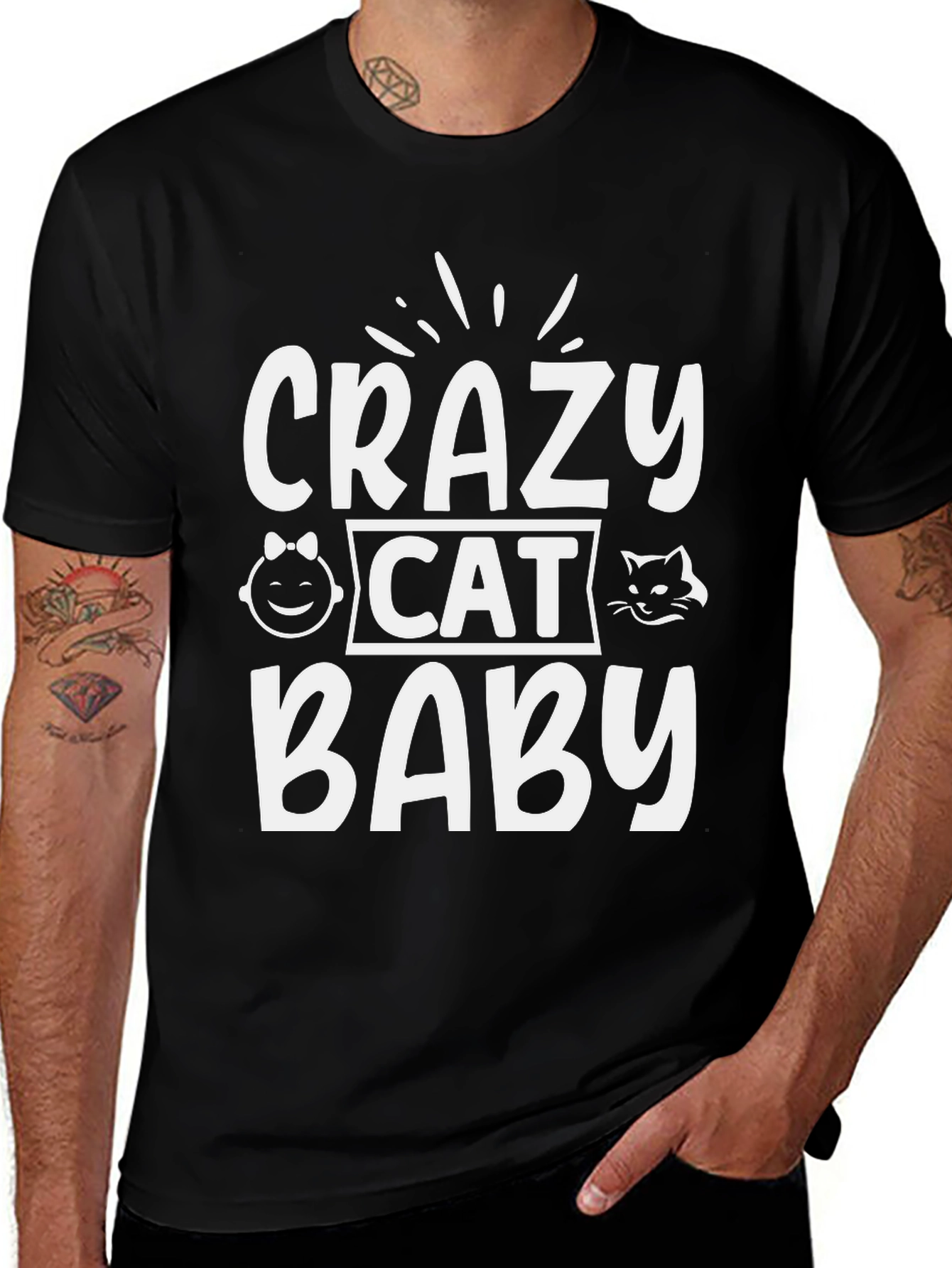 Variant 28 of Crazy Cat Baby T-Shirt - Soft Cotton Tee
