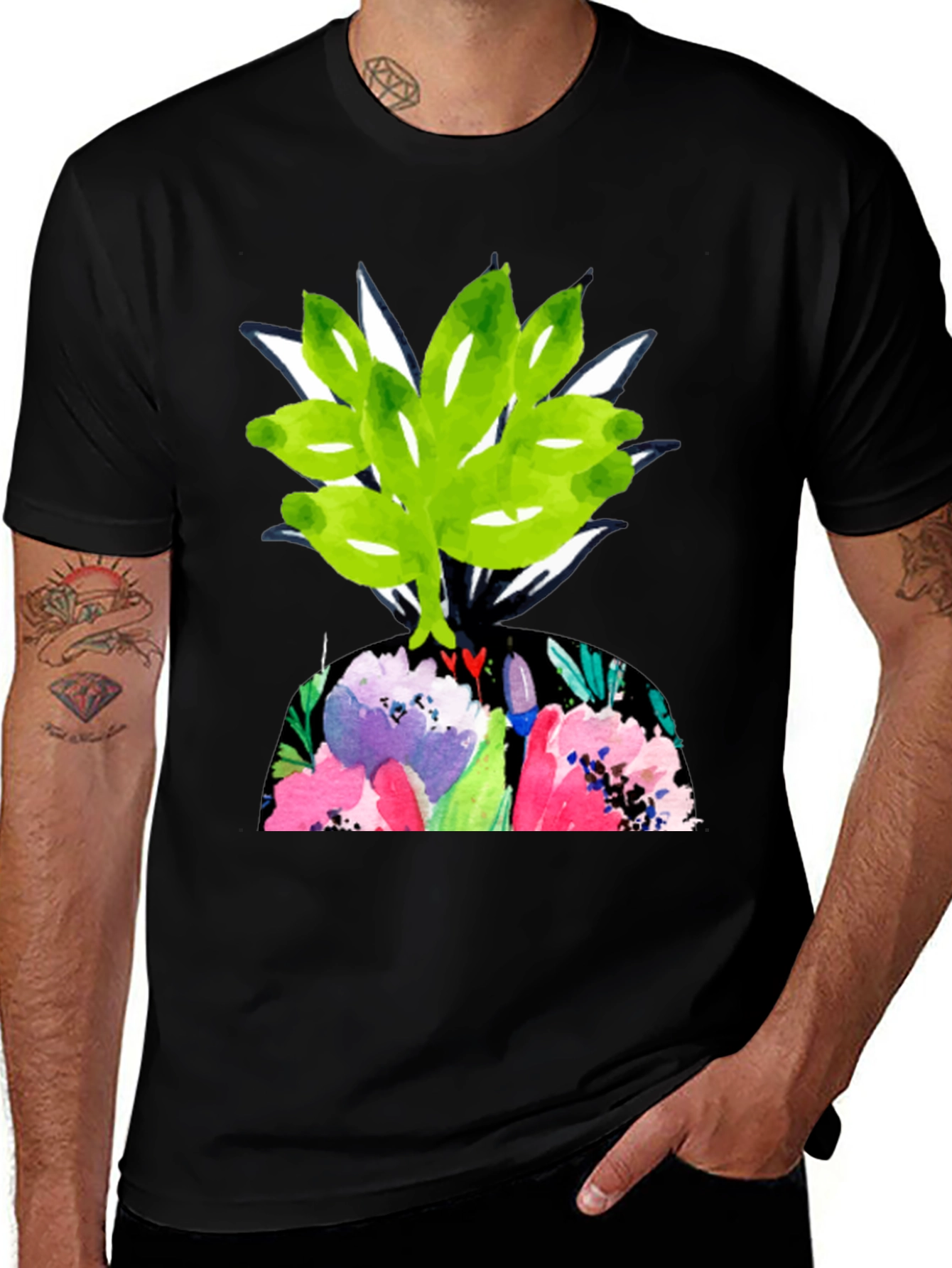 Variant 27 of Floral T-Shirt - Abstract Art Tee