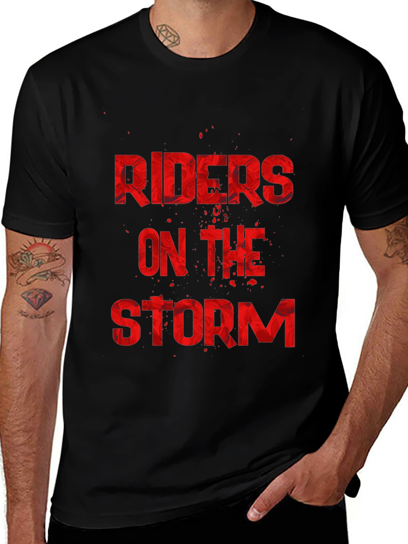 Variant 15 of Riders on the Storm Graphic T-Shirt - Black