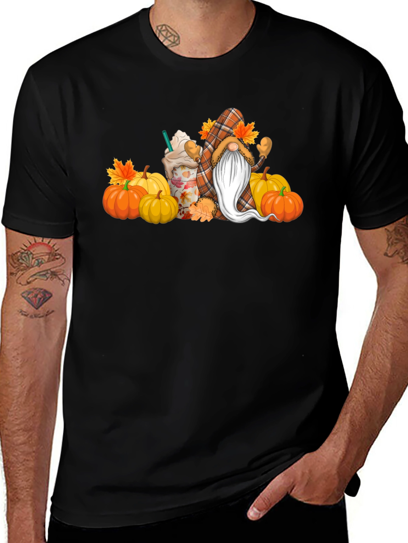 Variant 28 of Fall Gnome T-Shirt Pumpkin Latte