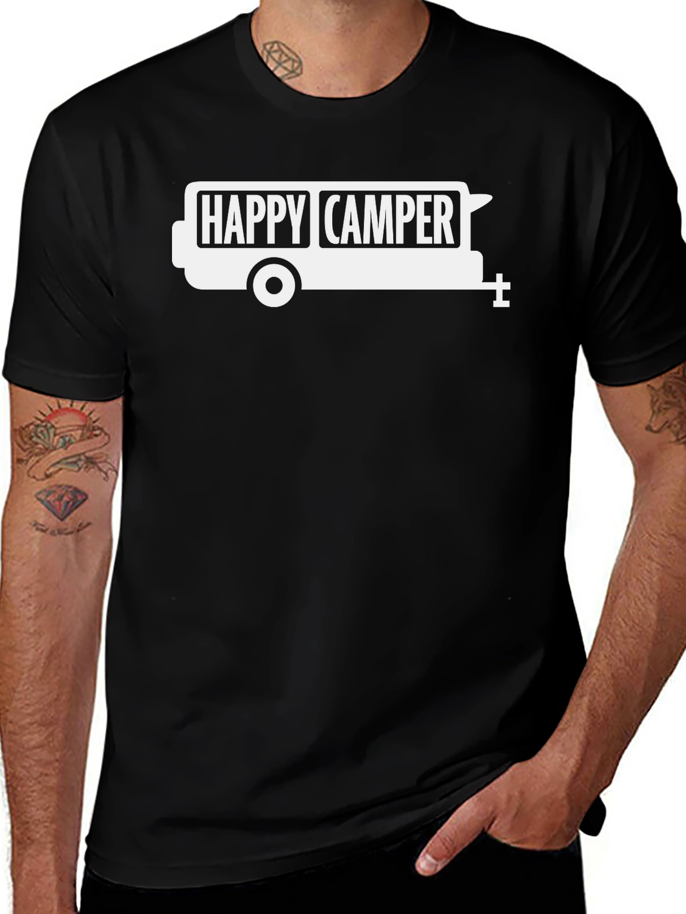 Variant 9 of Happy Camper Graphic Tee - Camping Adventure
