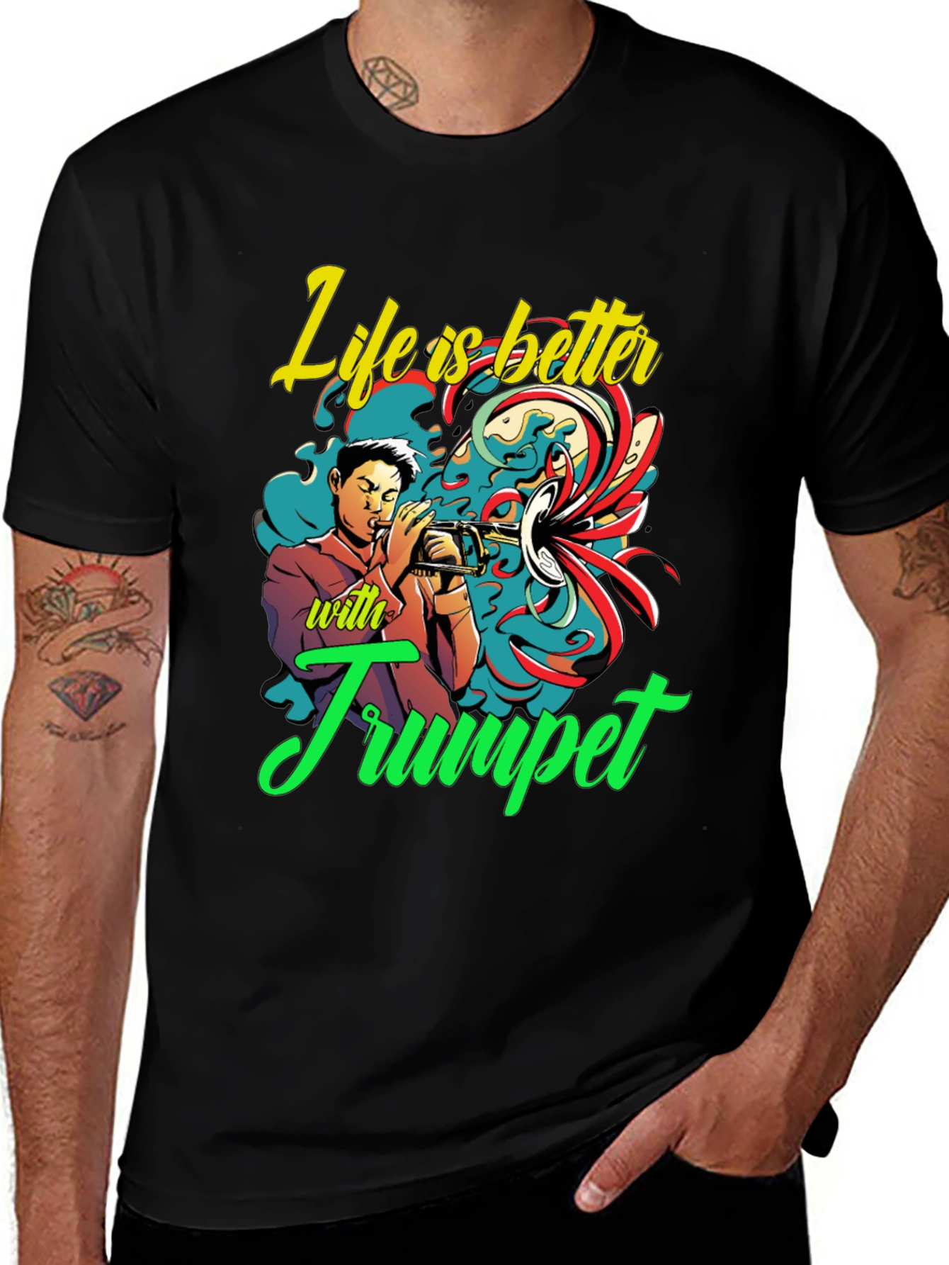 Variant 14 of Life is Better With Trumpet Graphic Tee