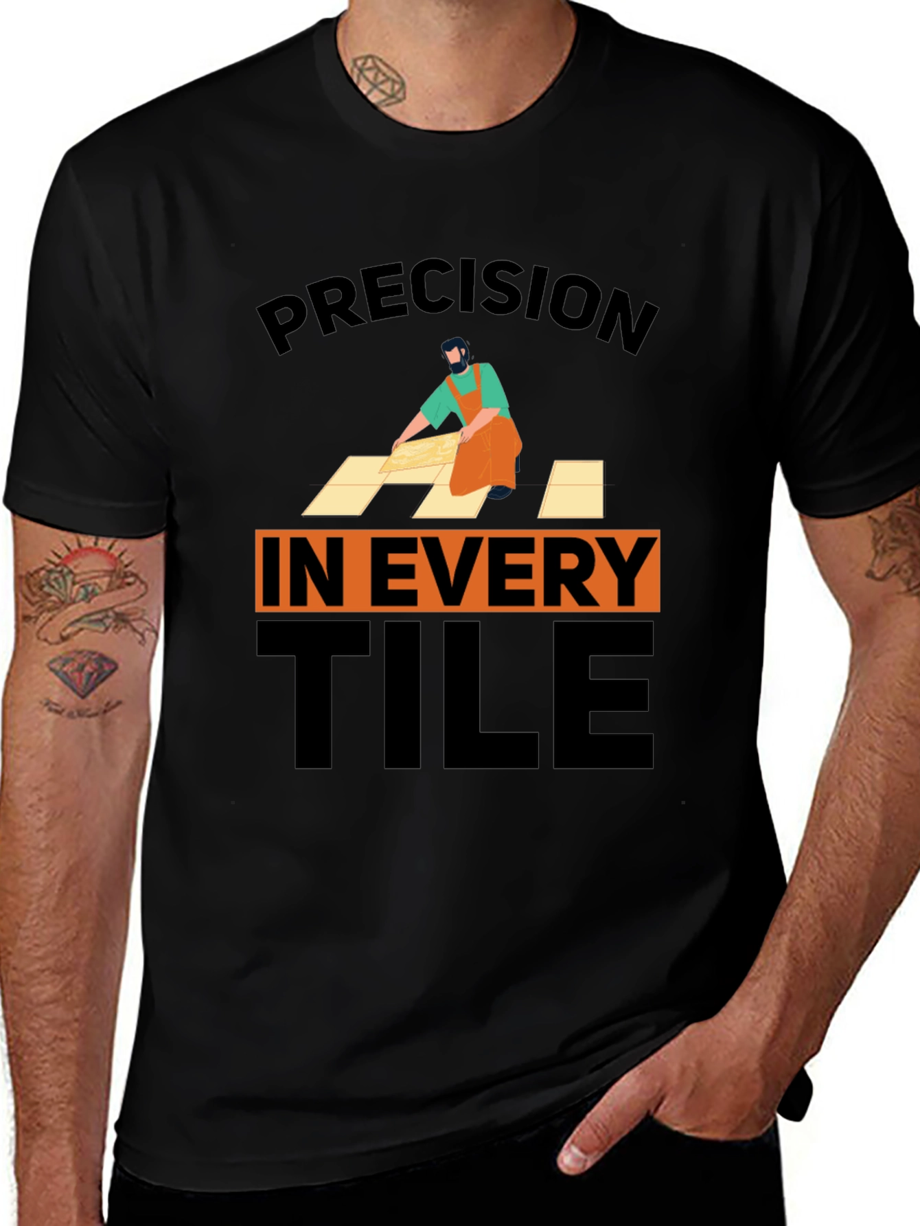 Variant 14 of Precision in Every Tile Graphic T-Shirt