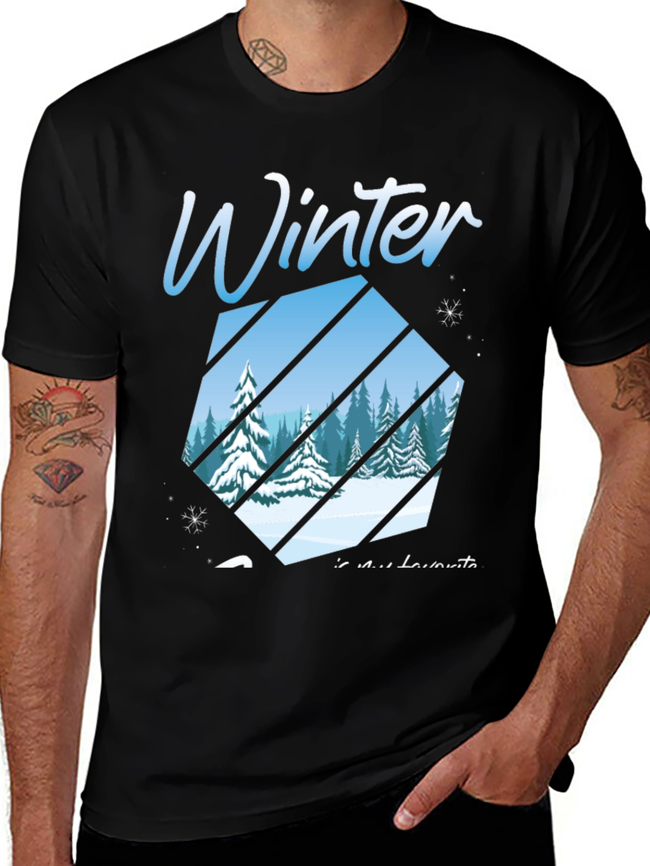 Variant 22 of Winter Scene Graphic Tee - Holiday Season