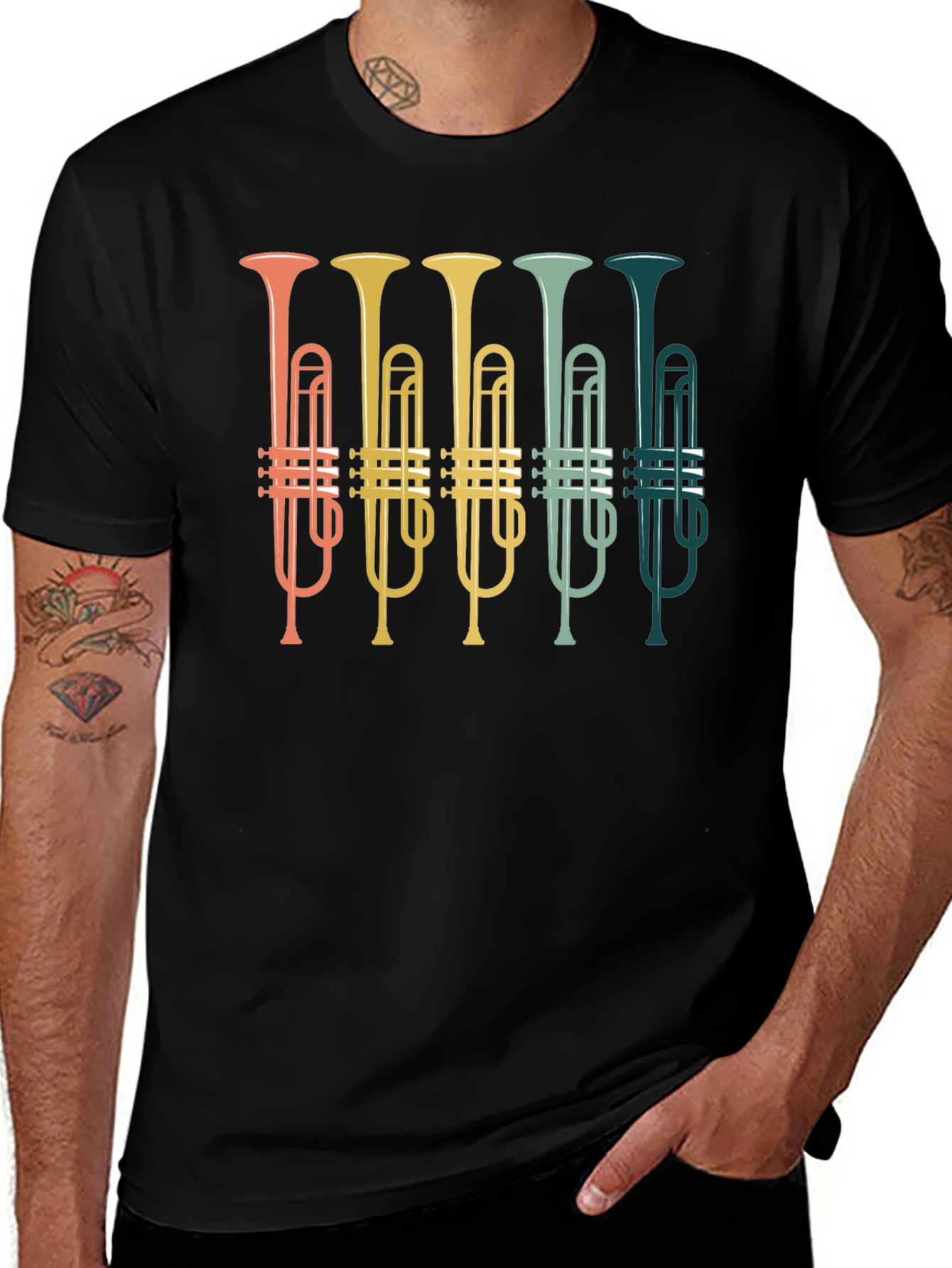 Variant 13 of Retro Trumpet T-Shirt - Musician Gift