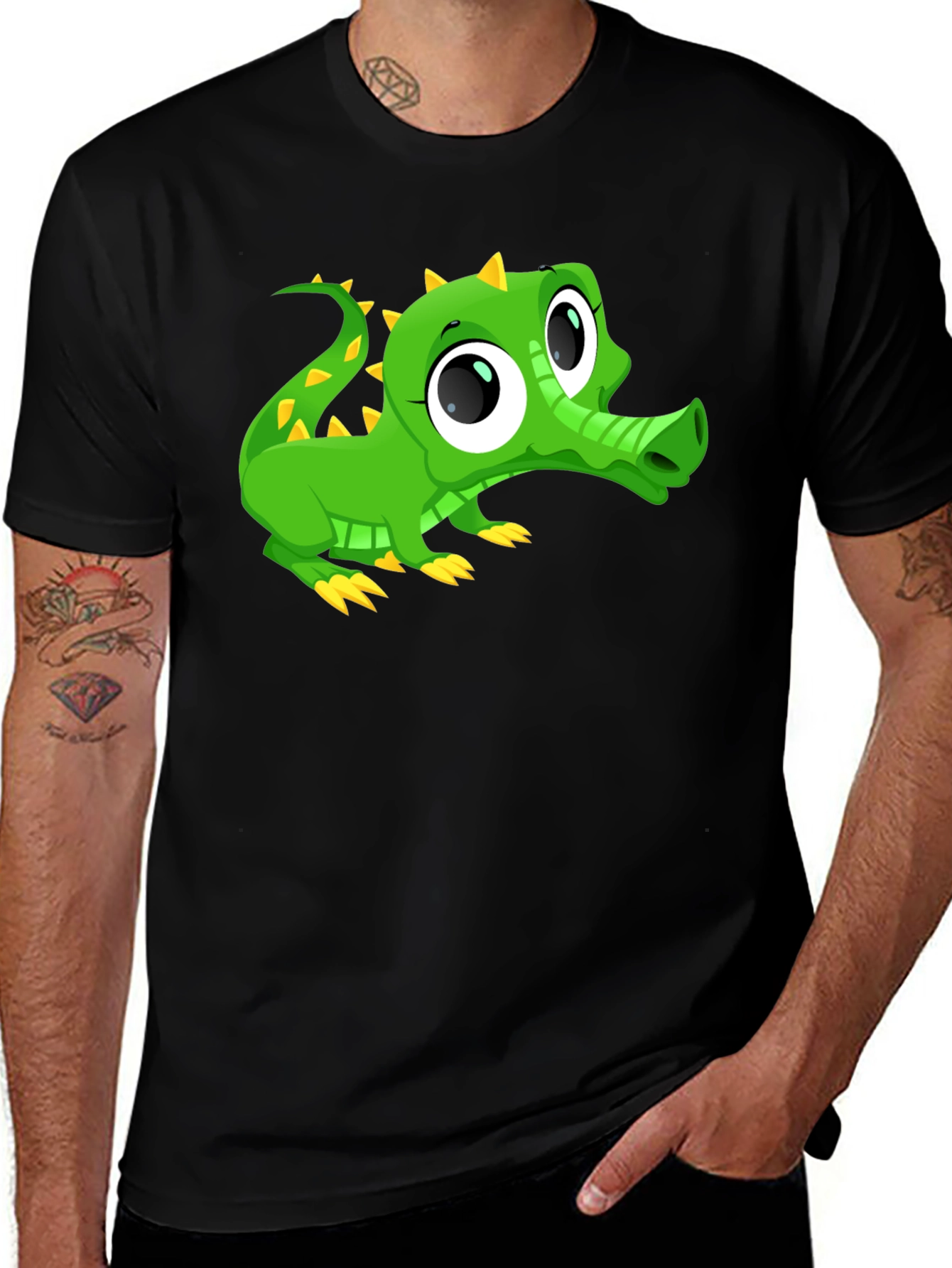 Variant 17 of Cute Cartoon Alligator Graphic T-Shirt