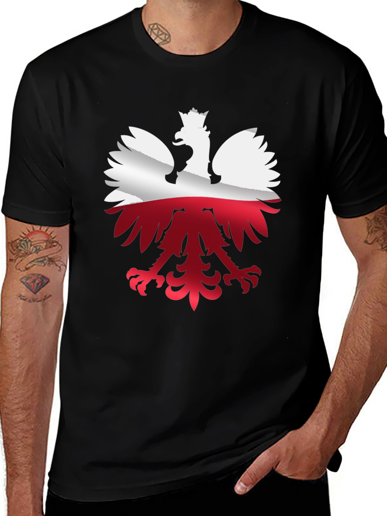 Variant 26 of Poland Flag Eagle Black T-Shirt