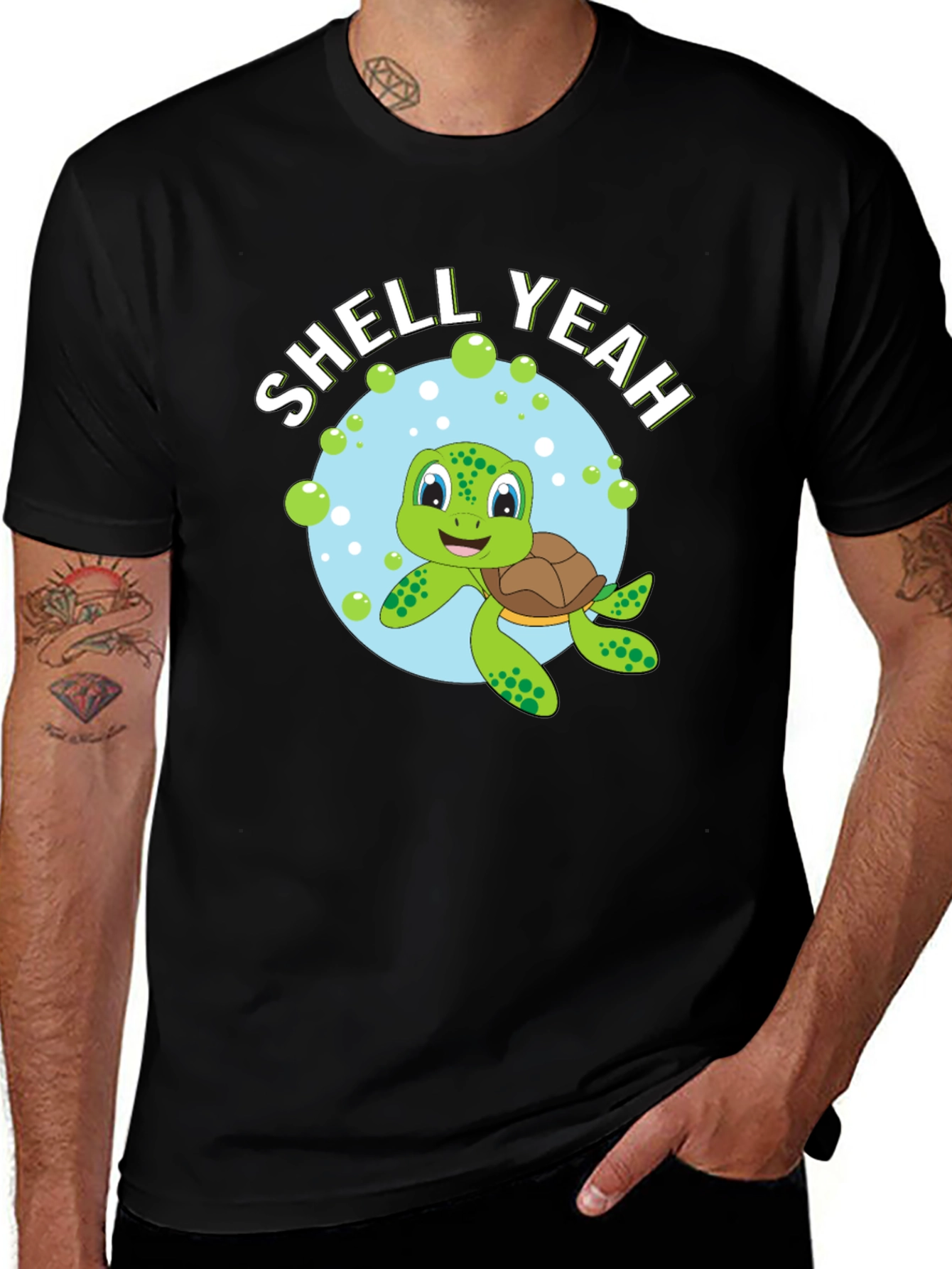 Variant 23 of Shell Yeah! Turtle Graphic Tee - Fun Animal T-Shirt