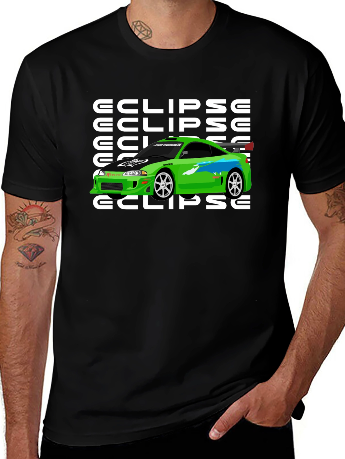 Eclipse Car Graphic T-Shirt - Fast & Furious Inspired