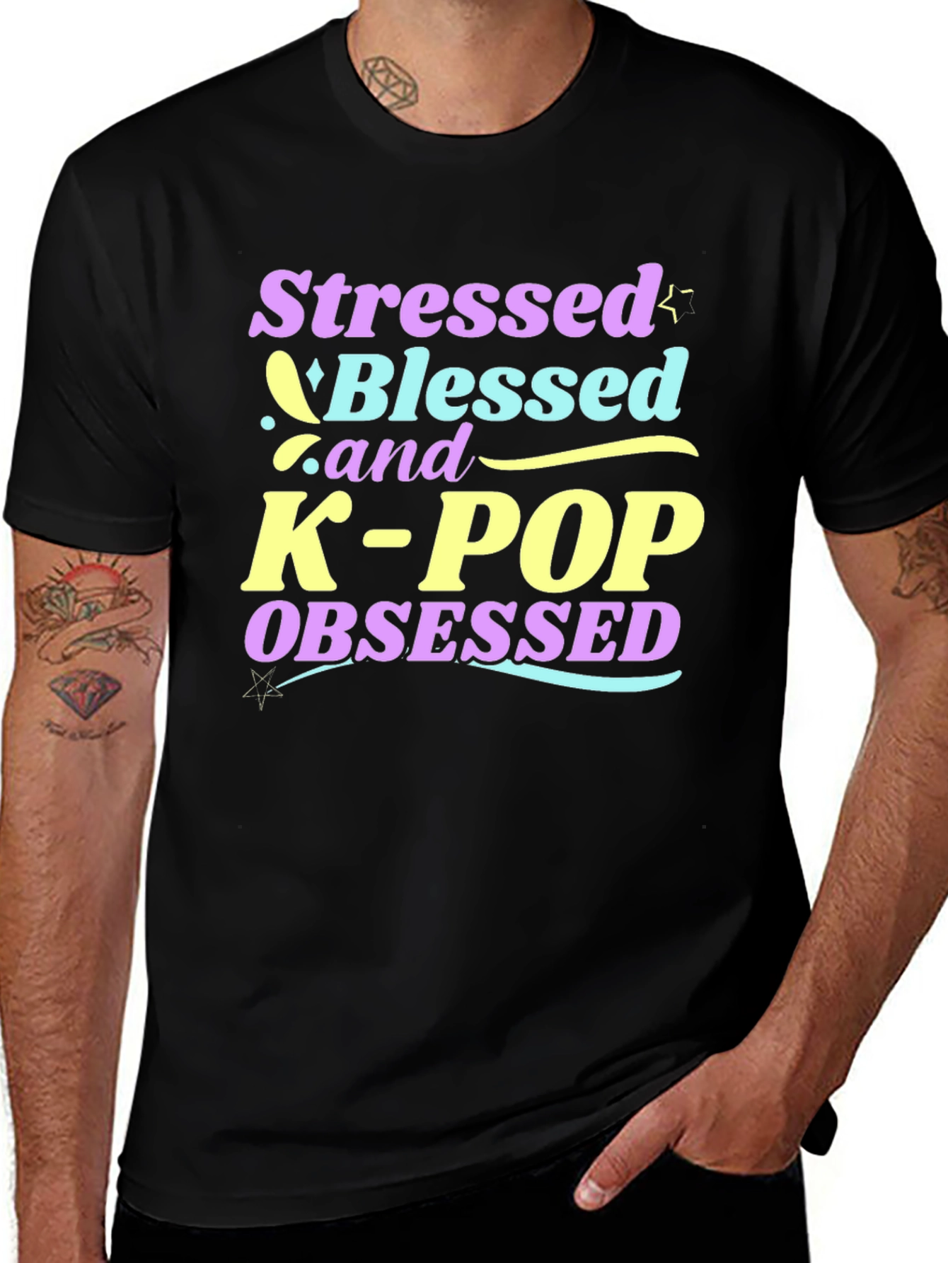 Stressed Blessed K-POP Obsessed T-Shirt