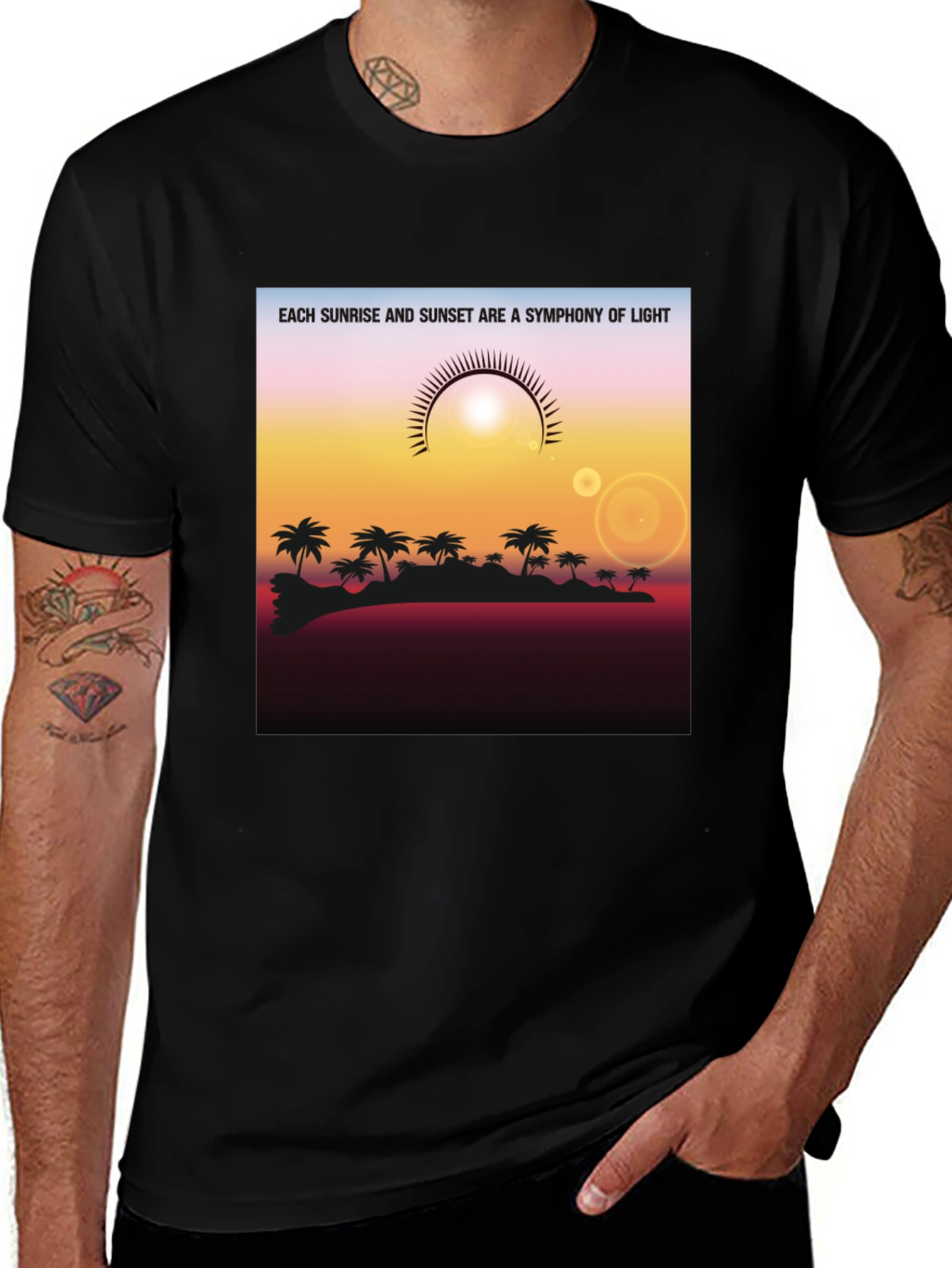 Symphony of Light Sunrise Sunset Graphic T-Shirt