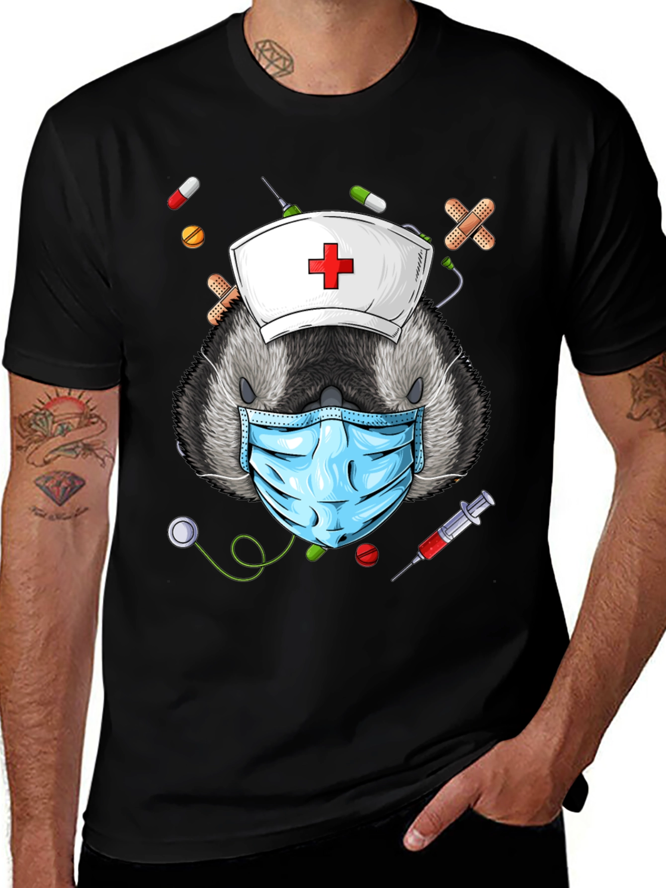Nurse Badger T-Shirt - Essential Worker Tribute