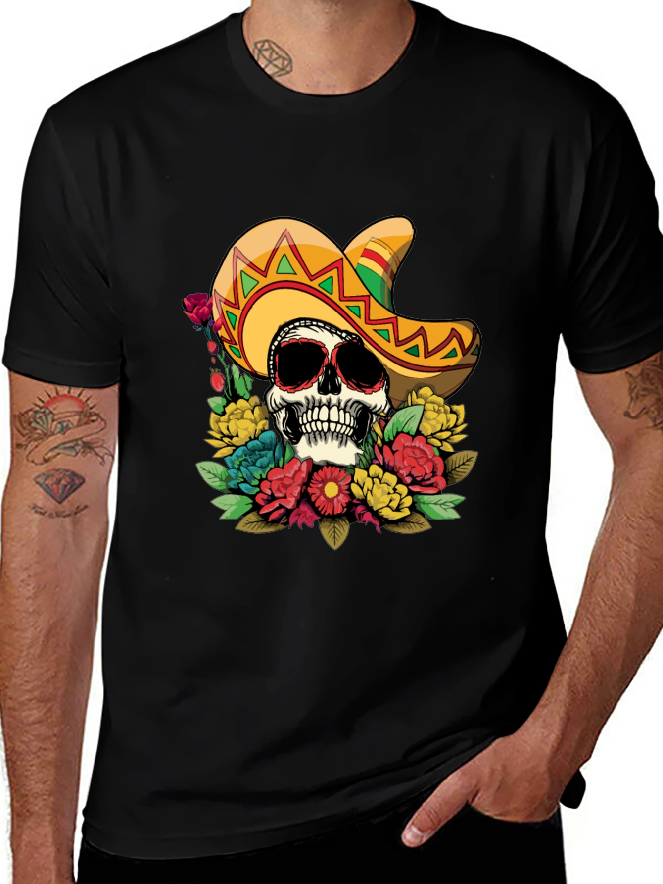Variant 17 of Skull & Sombrero Graphic Tee