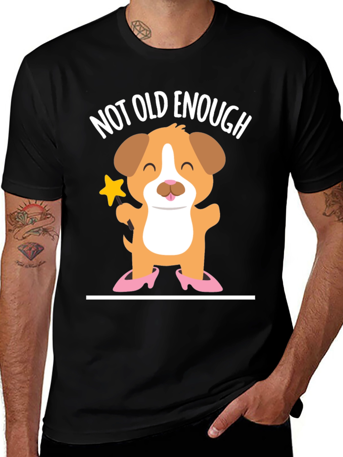 Variant 19 of Cute Puppy T-Shirt - Not Old Enough